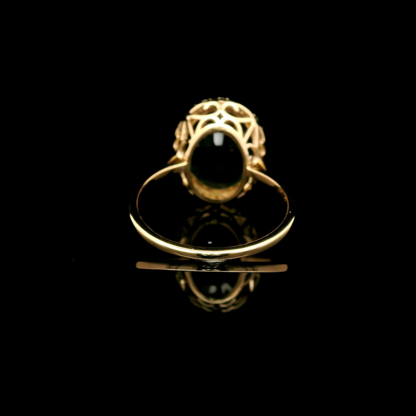 5.41 Ct Oval Mixed Cut Lab Grown Emerald 14K Gold Ring