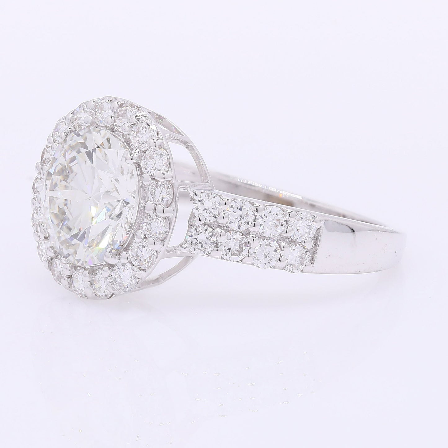 2.96 Carats Lab Grown Diamond 14K Gold Ring