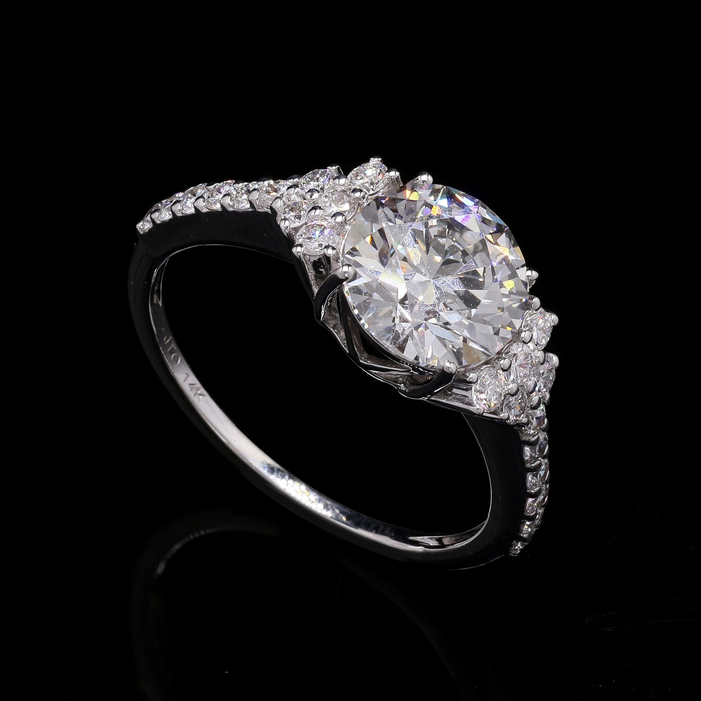 2.44 Carats Lab Grown Diamond 14K Gold Ring