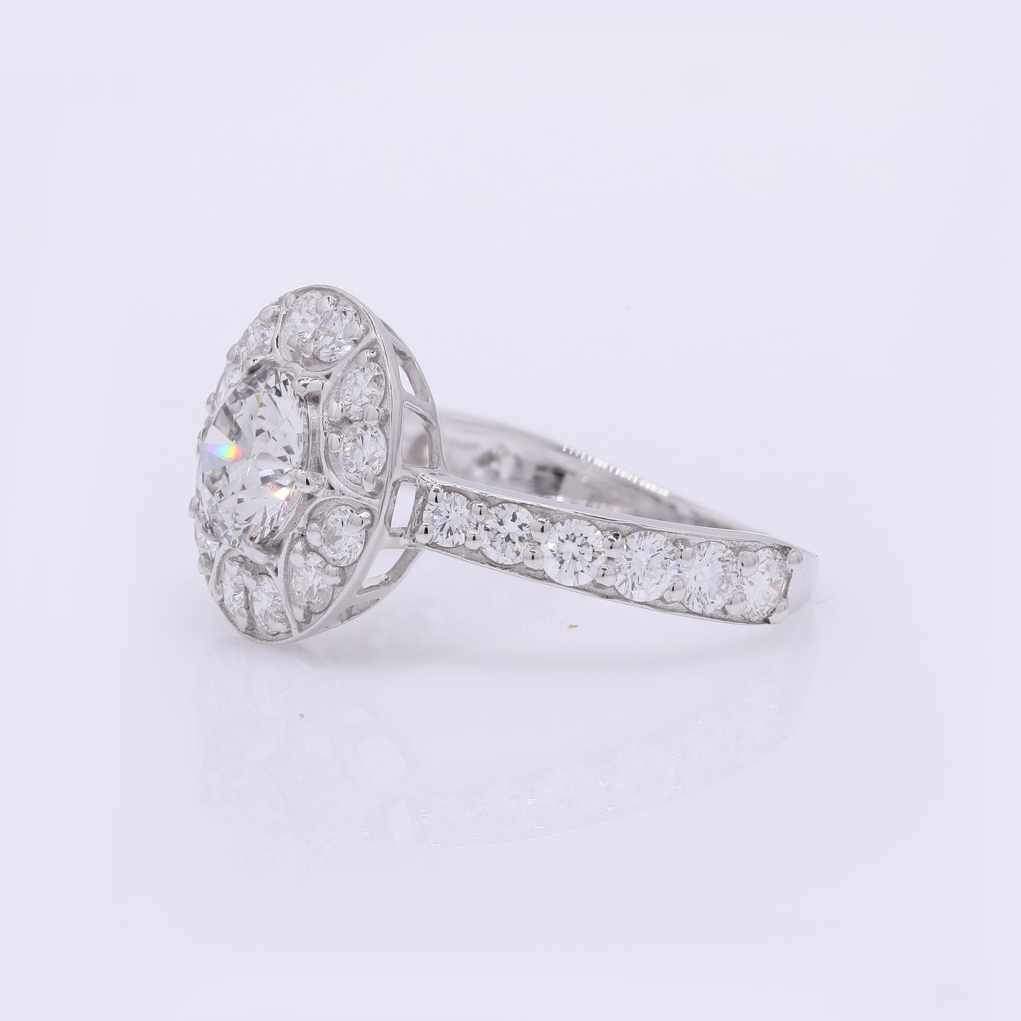 2.21 Carats Lab Grown Diamond 14K Gold Ring