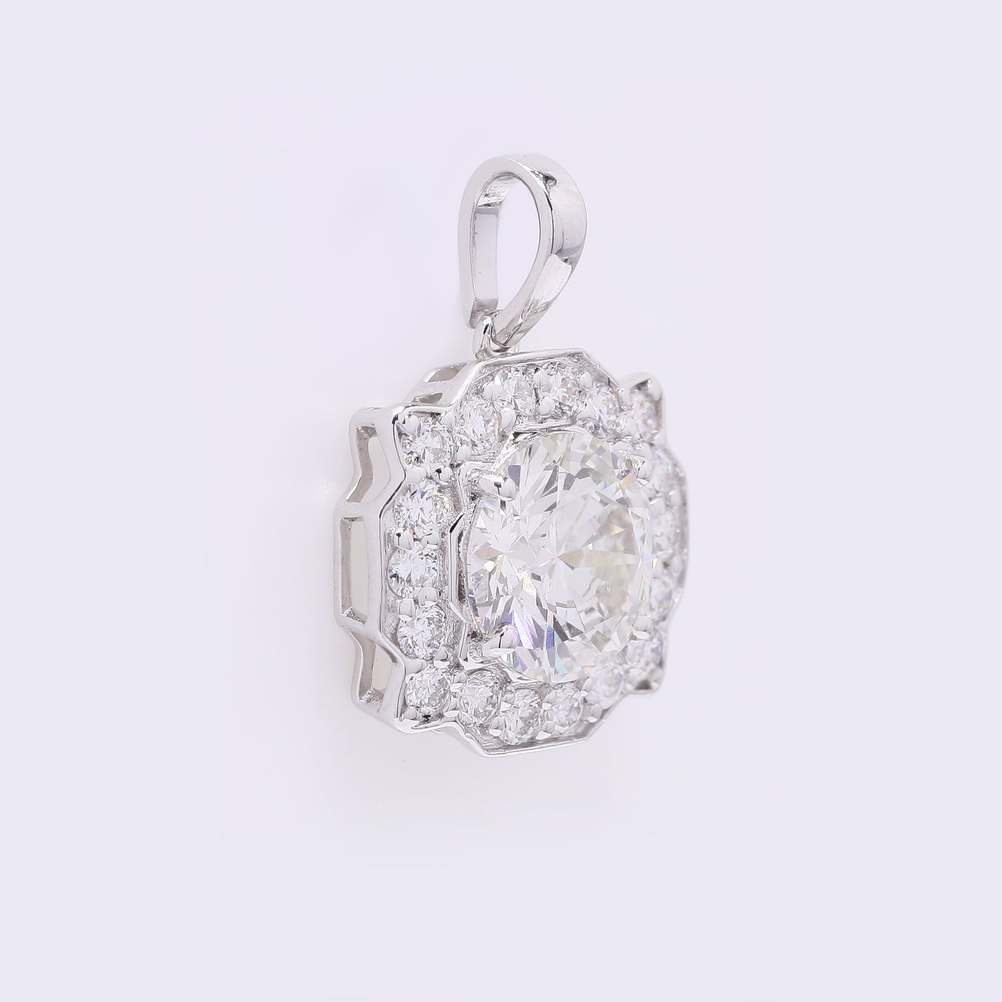 2.27 Carats Lab Grown Diamond 14K Gold Pendant