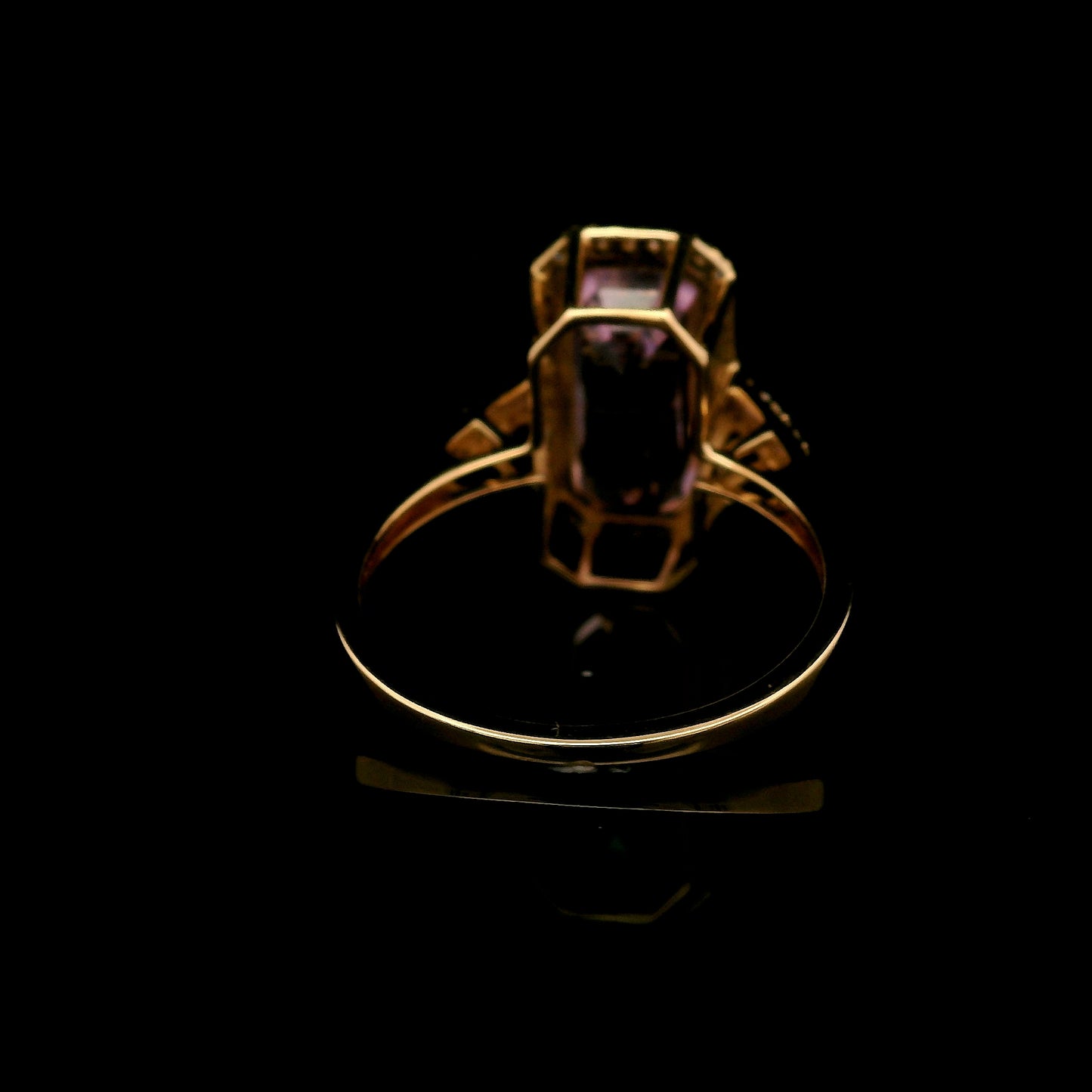5.64 Ct Octagon Kunzite 14K Gold Ring