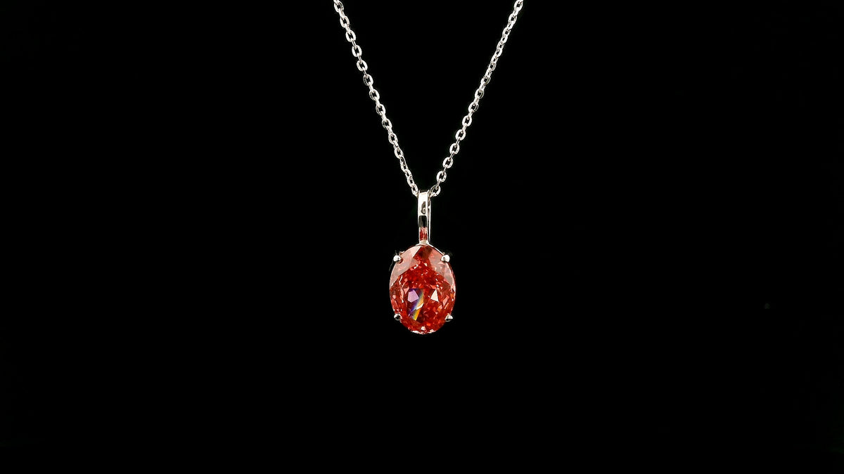 2.02 Carats Pink Lab Grown Diamond 14K Gold Pendant