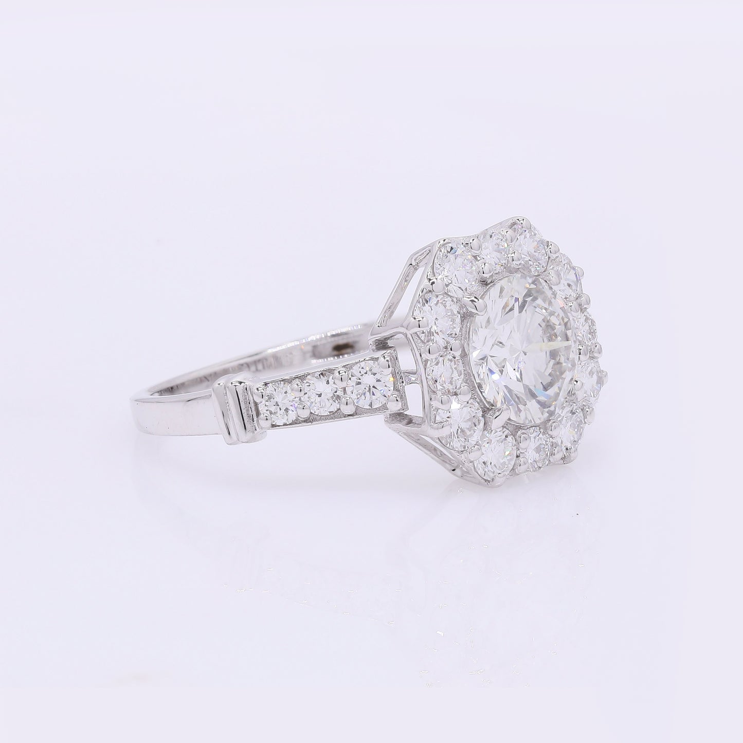 2.21 Carats Lab Grown Diamond 14K Gold Ring