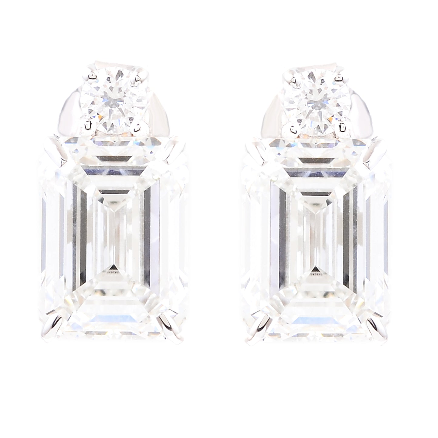 5.68 Carats Lab Grown Diamond 14K Gold Earrings