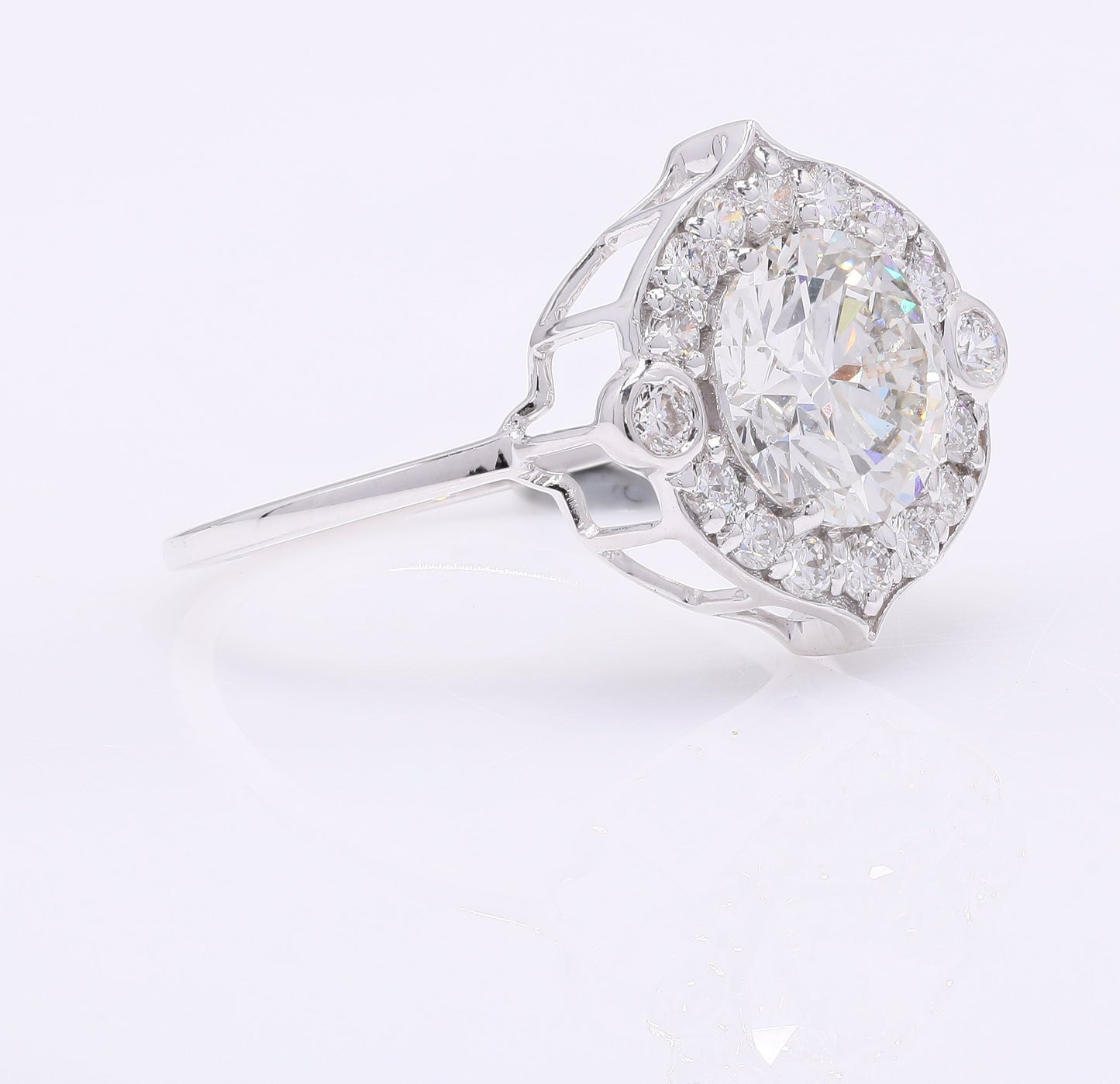 2.47 Carats Lab Grown Diamond 14K Gold Ring