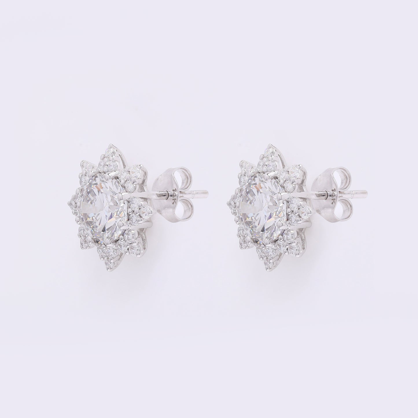 3.55 Carats Lab Grown Diamond 14K Gold Earrings