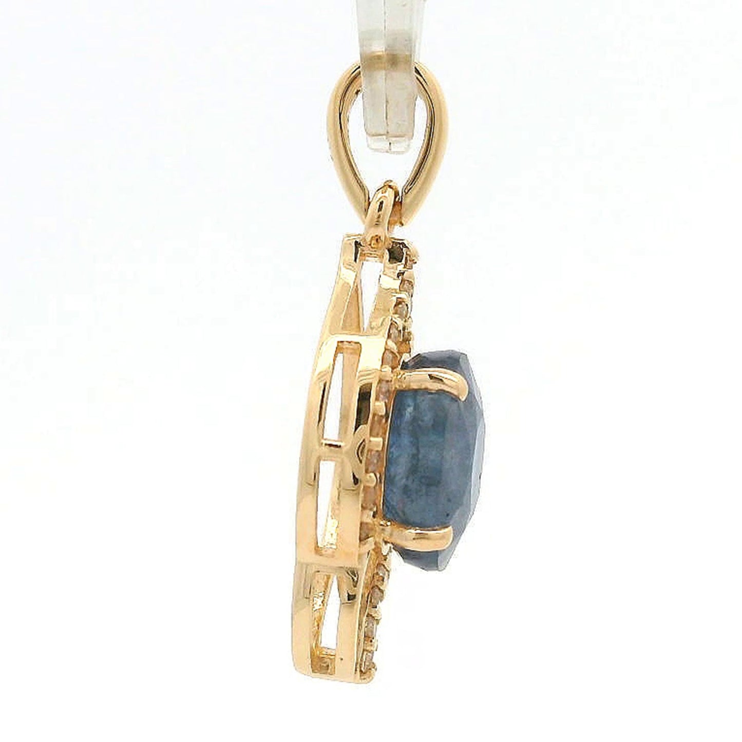 1.47 Ct Oval Sapphire 14K Gold Pendant