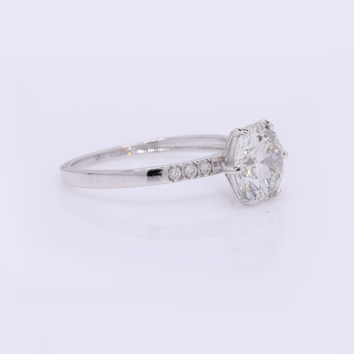 2.18 Carats Lab Grown Diamond 14K Gold Ring