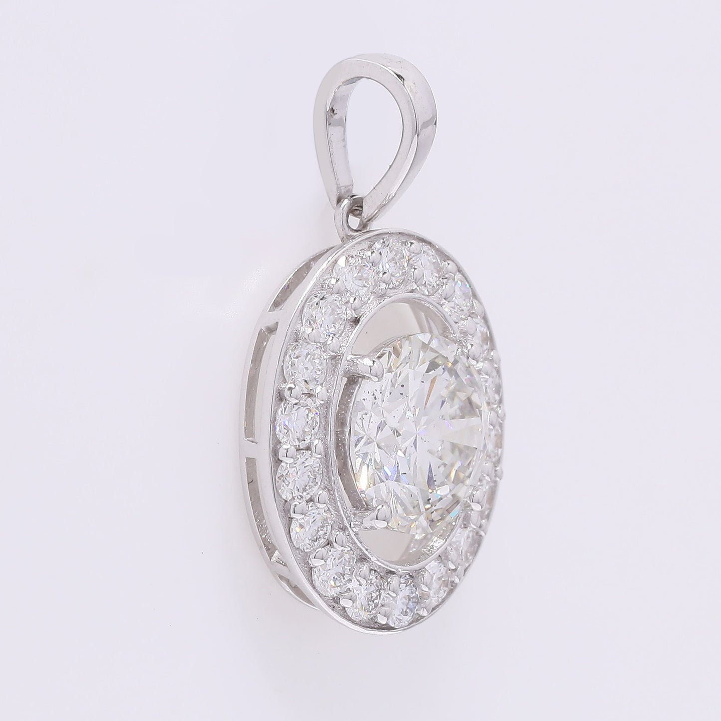 2.07 Carats Lab Grown Diamond 14K Gold Pendant