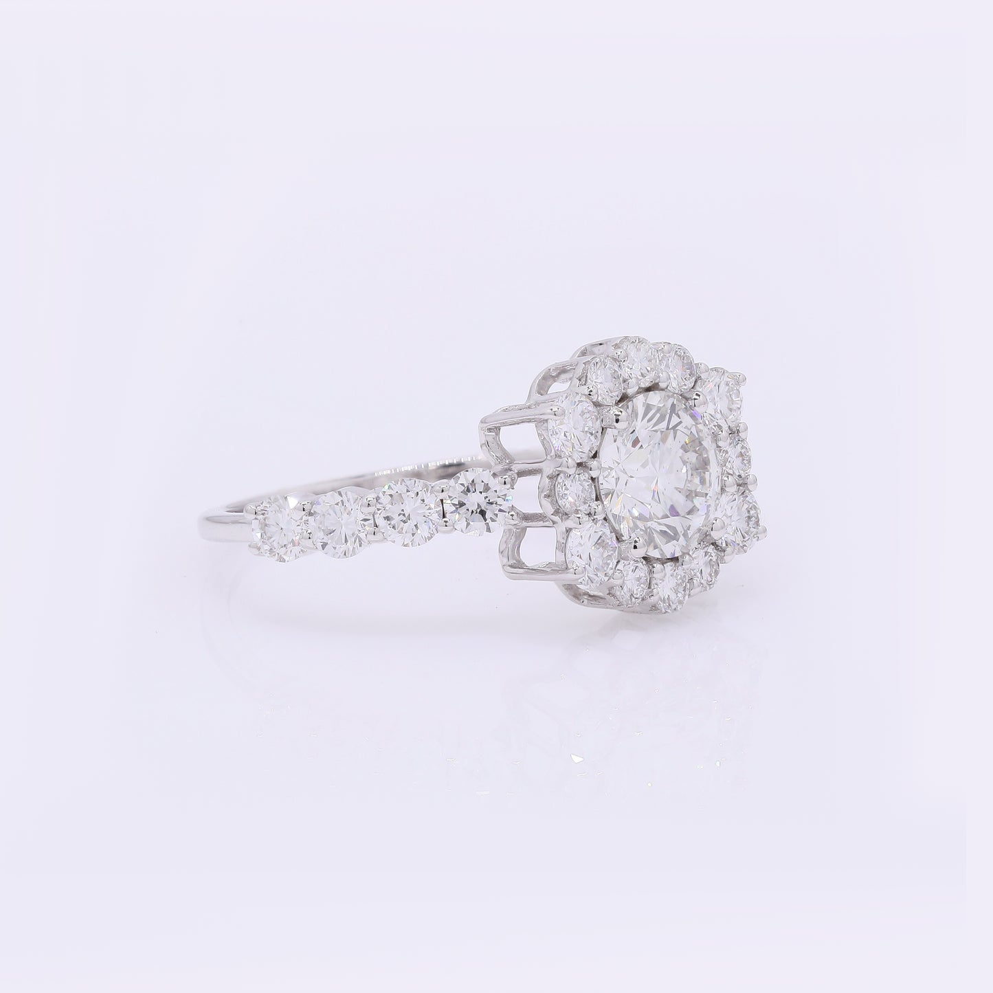 2.21 Carats Lab Grown Diamond 14K Gold Ring