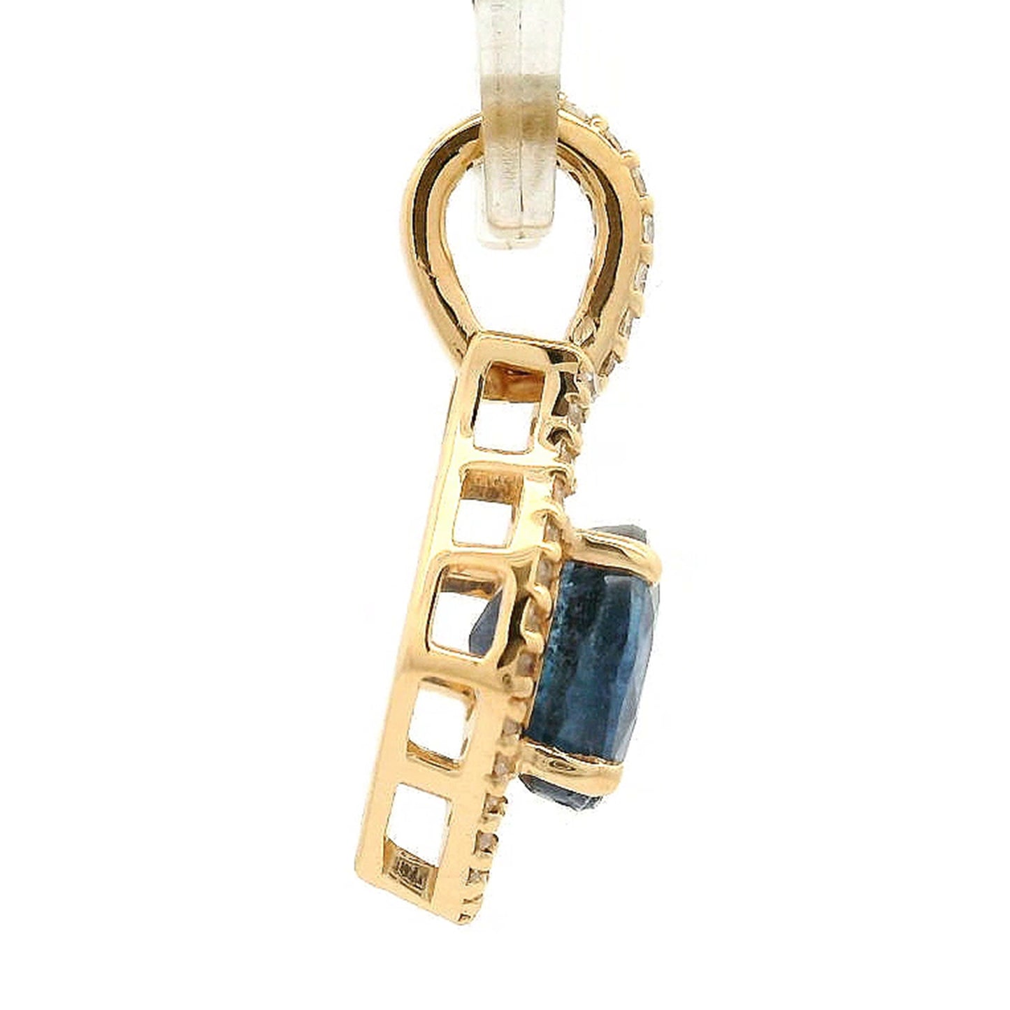1.29 Ct Oval Sapphire 14K Gold Pendant