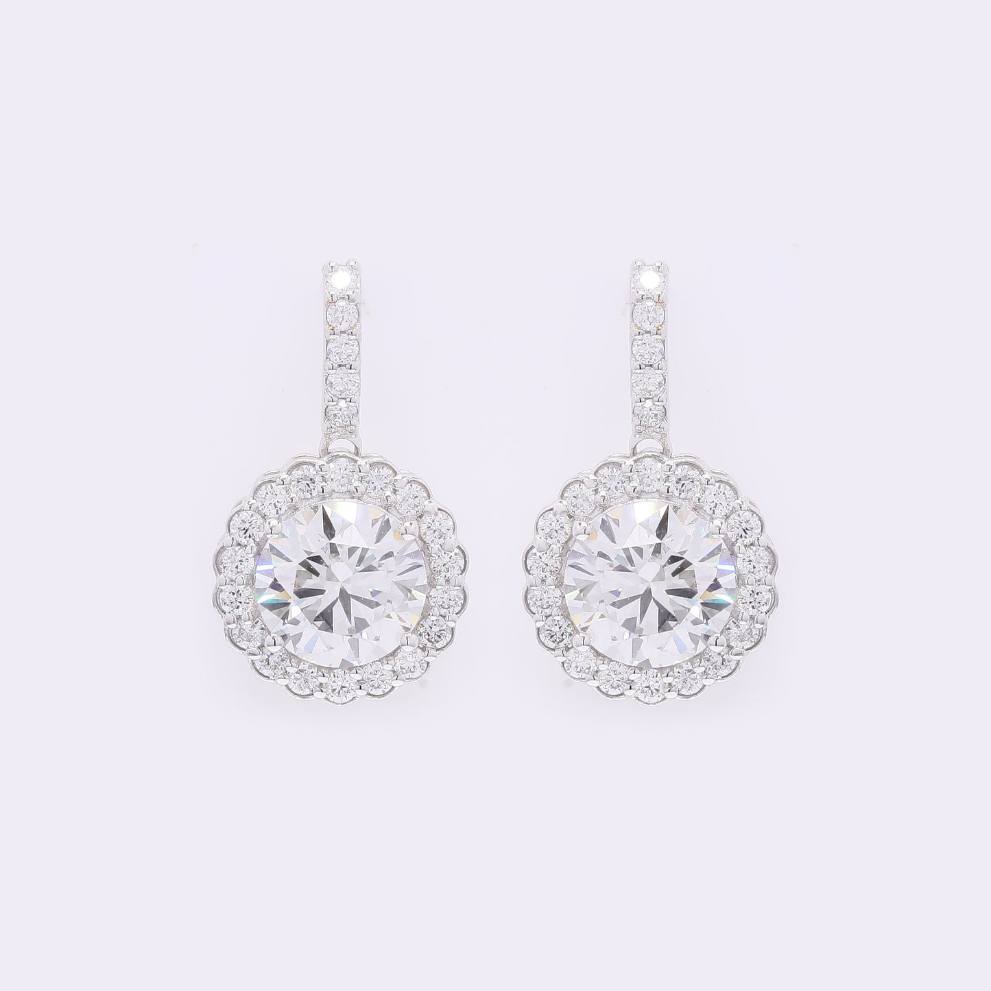 3.71 Carats Lab Grown Diamond 14K Gold Earrings