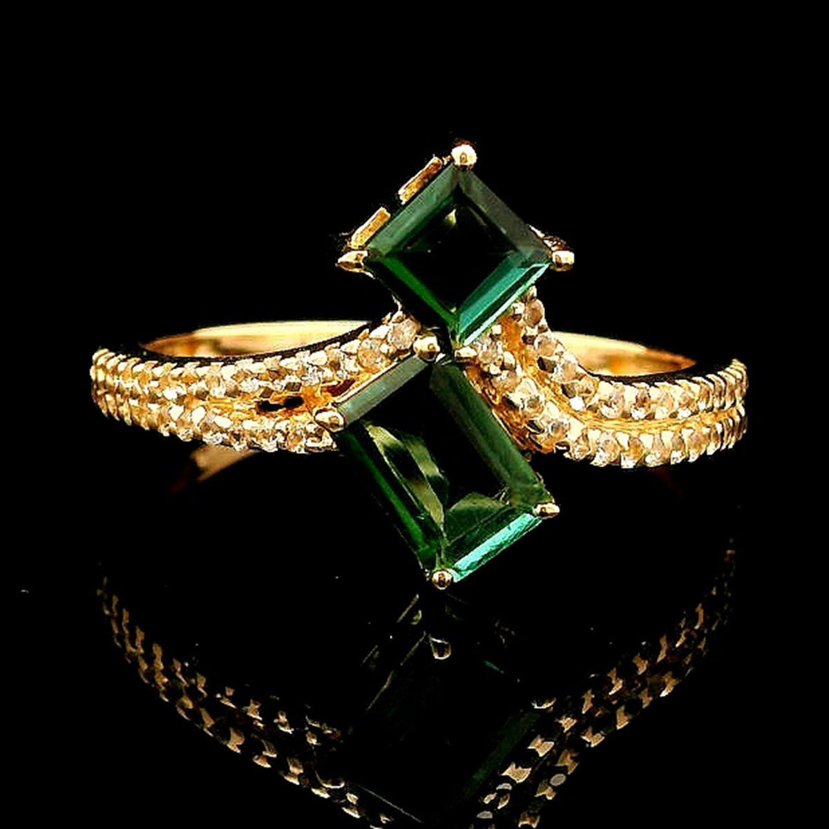 1.12 Ct Octagon Tourmaline 14K Gold Ring