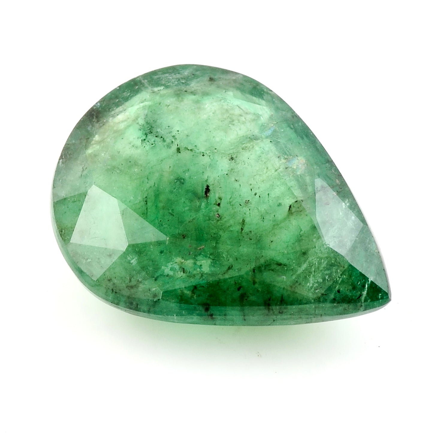 5.85 Carats Natural Beryl Emerald Pear Mixed Cut Gemstone