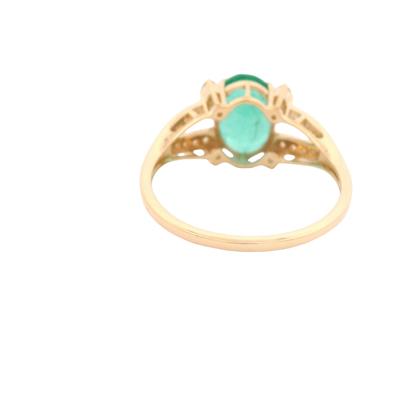 2.19 Ct Oval Emerald 14K Gold Ring