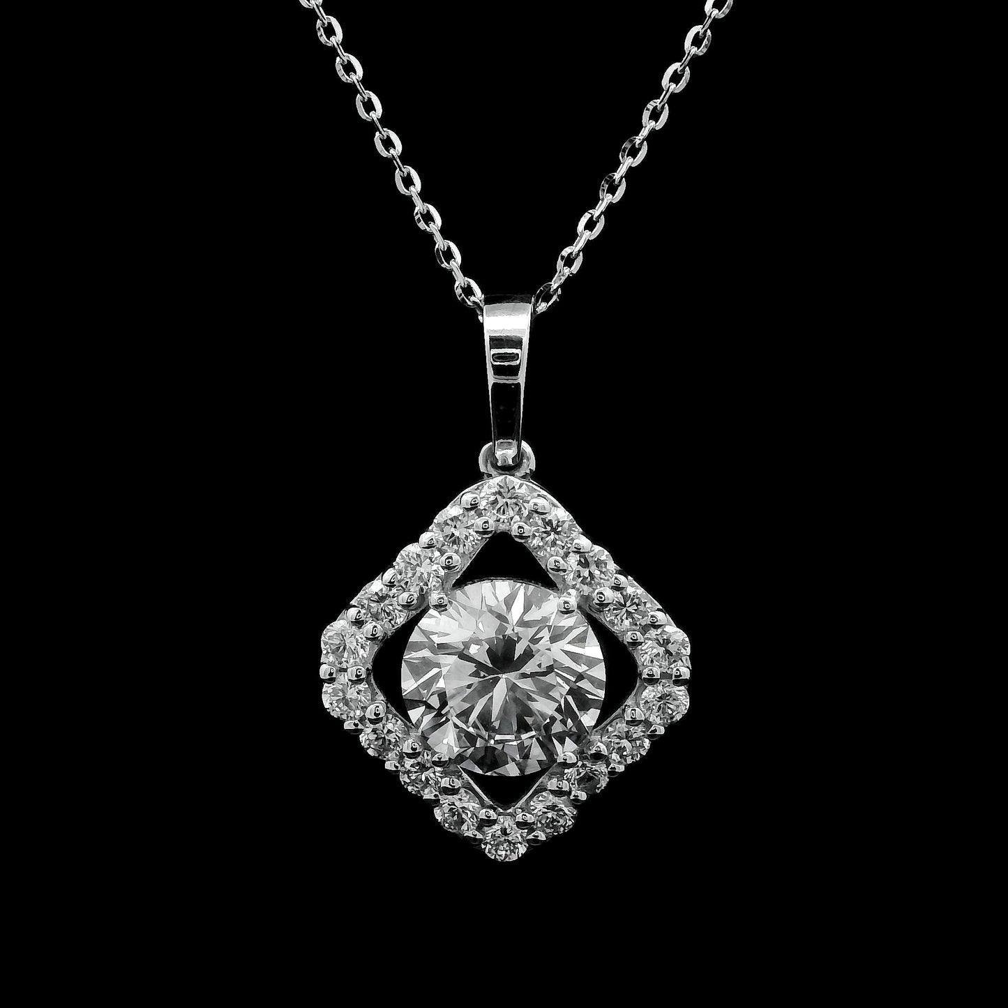 2.13 Carats Lab Grown Diamond 14K Gold Pendant
