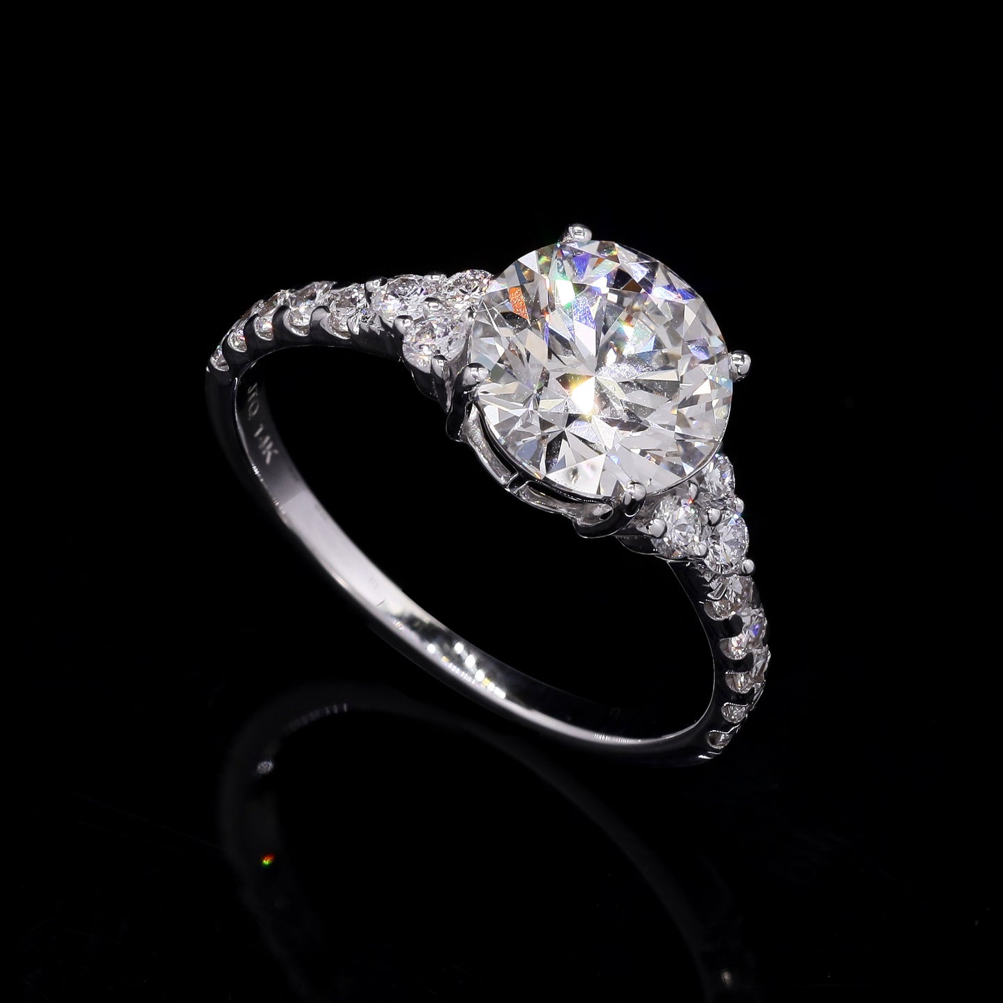 2.54 Carats Lab Grown Diamond 14K Gold Ring
