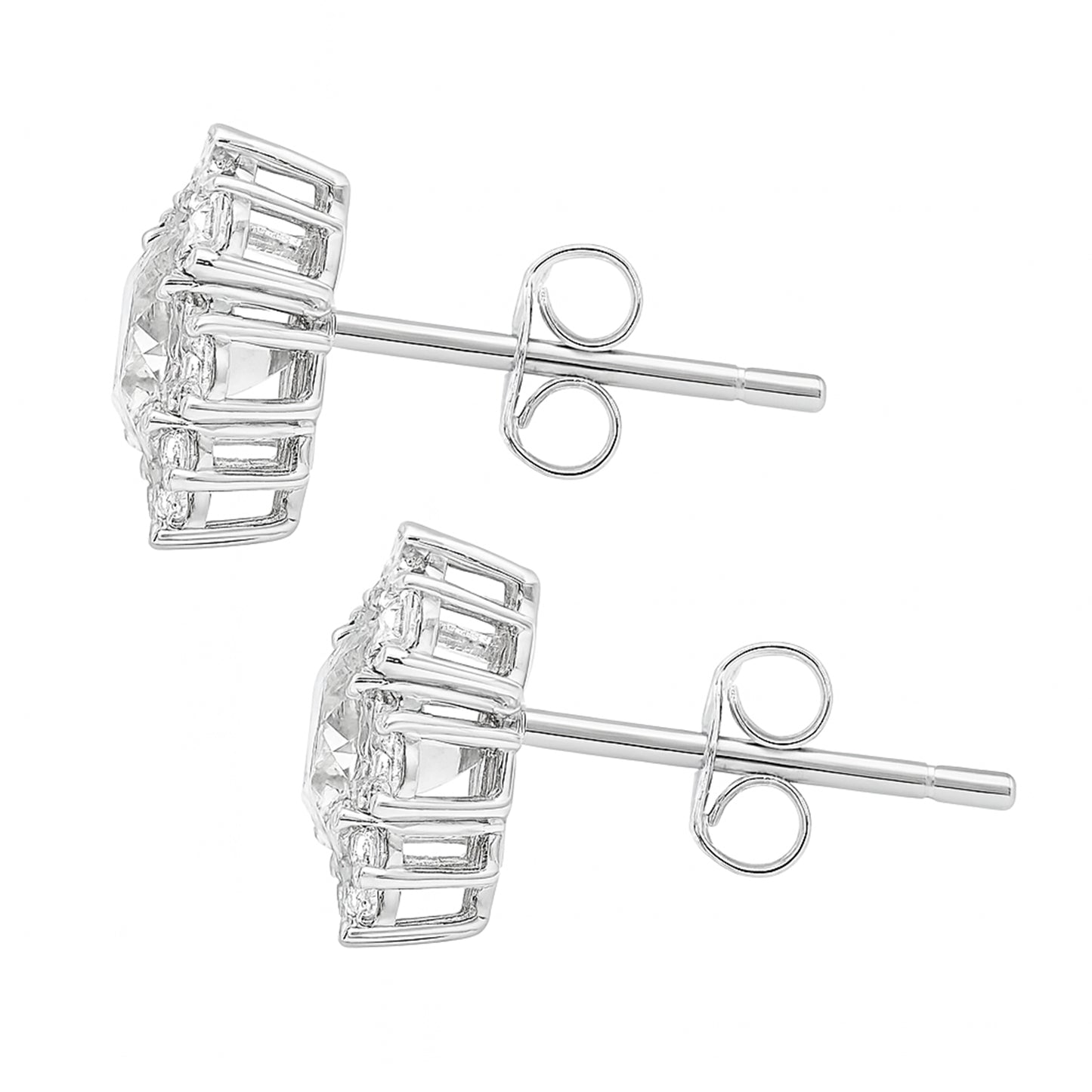 4.48 Carats Lab Grown Diamond 14K Gold Earrings