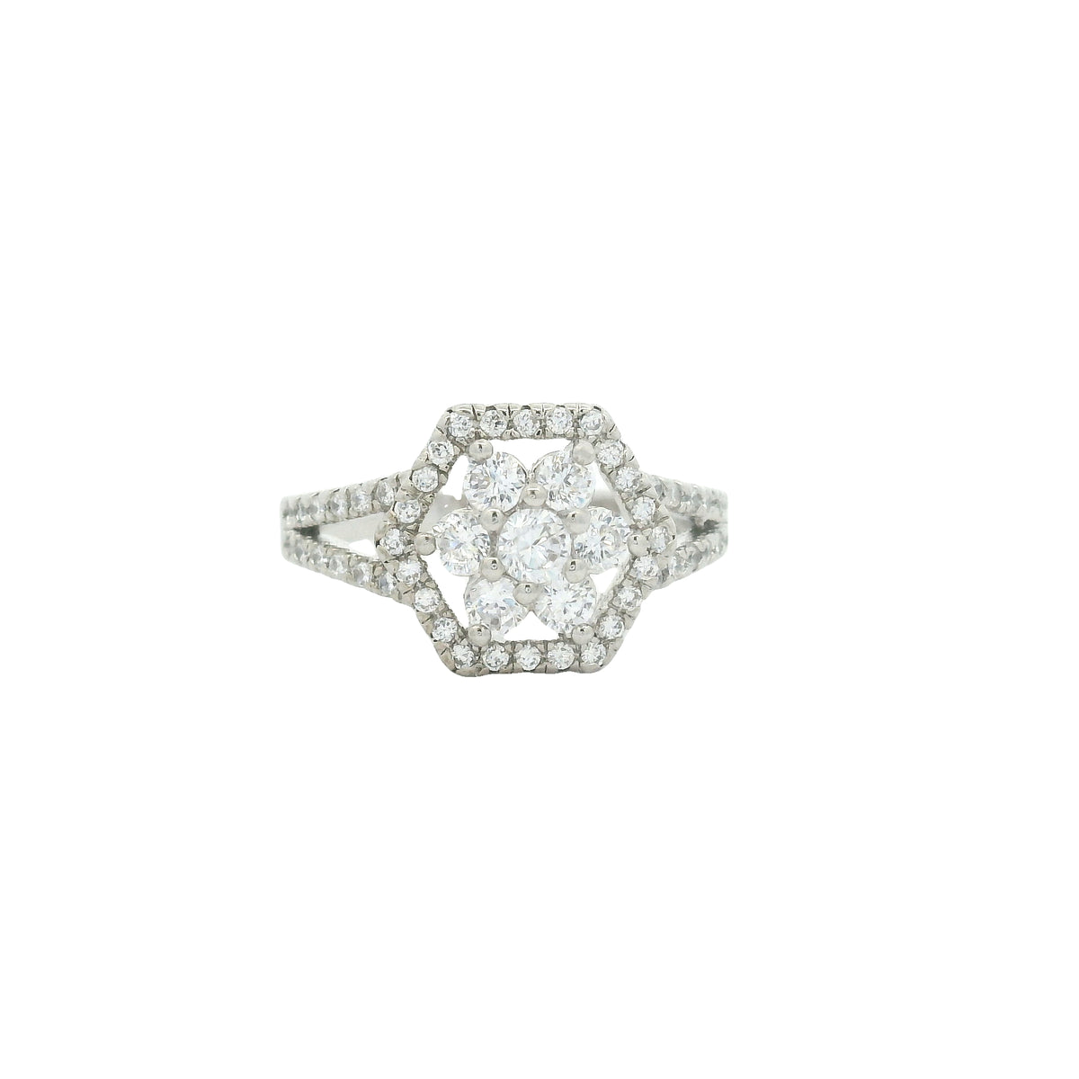 4.13 Ct Cubic Zirconia 925 Sterling Silver Ring