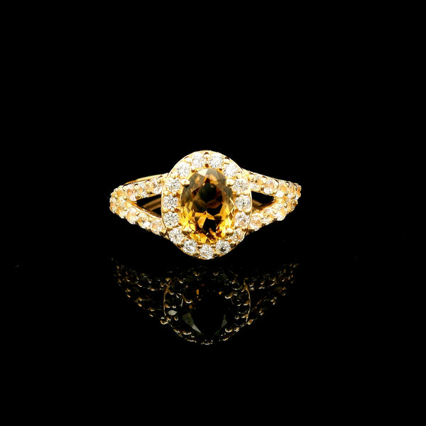 1.34 Ct Oval Tourmaline 14K Gold Ring