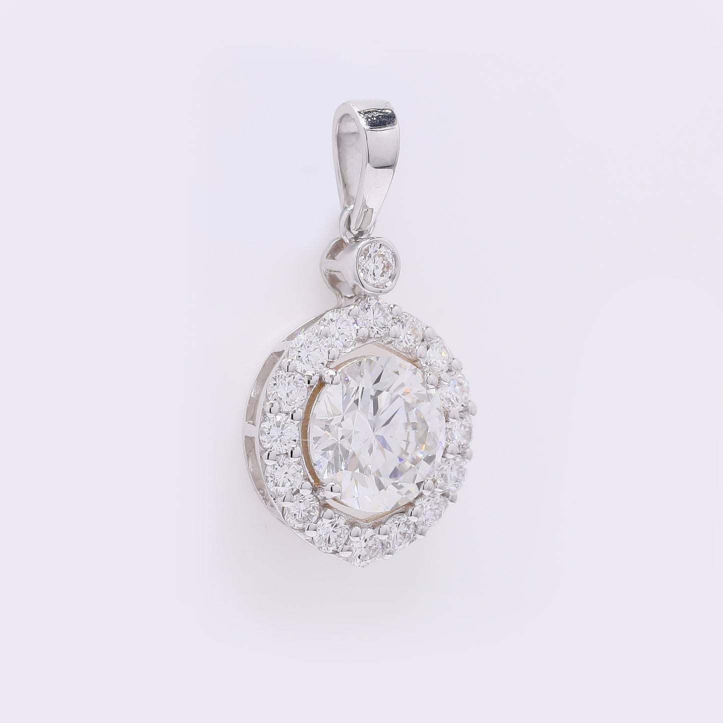 2.19 Carats Lab Grown Diamond 14K Gold Pendant