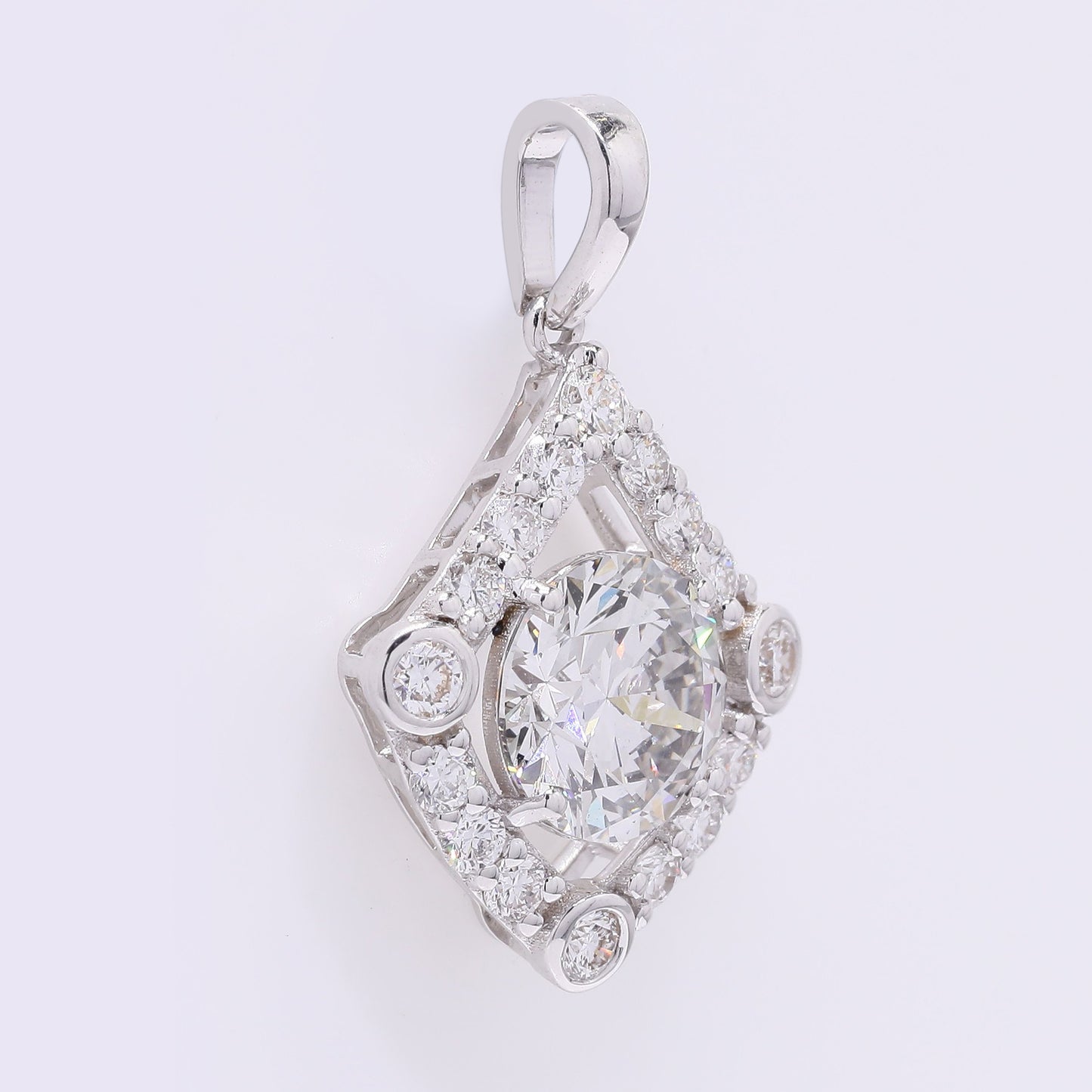 2.07 Carats Lab Grown Diamond 14K Gold Pendant