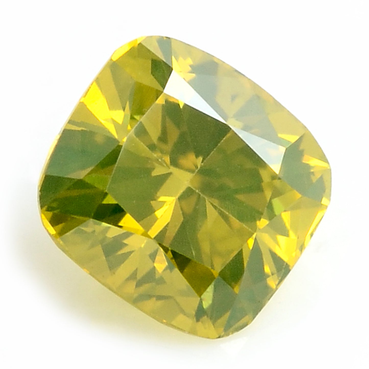 0.26 Carat Yellow Diamond Cushion Loose Gemstone