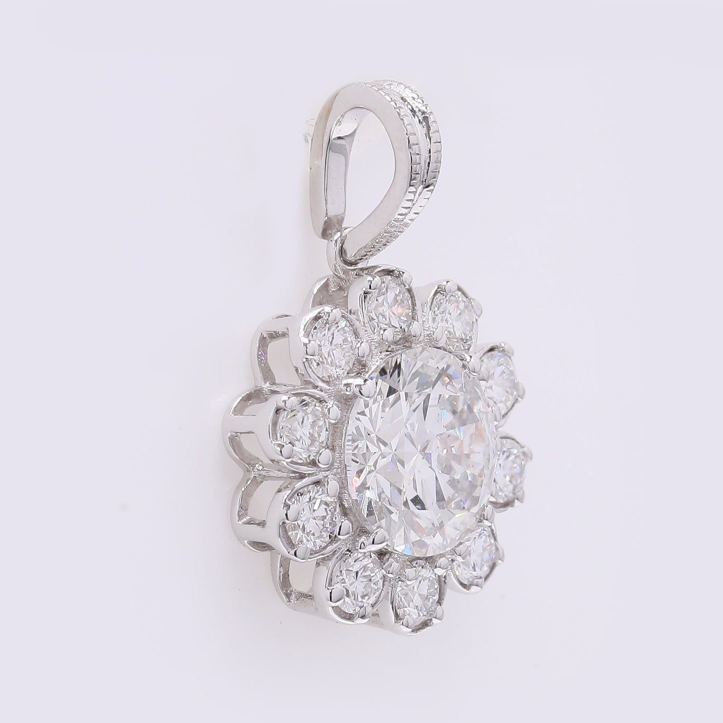 2.05 Carats Lab Grown Diamond 14K Gold Pendant