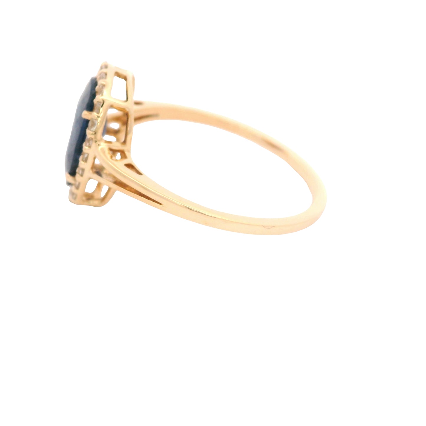 1.82 Ct Oval Sapphire 14K Gold Ring