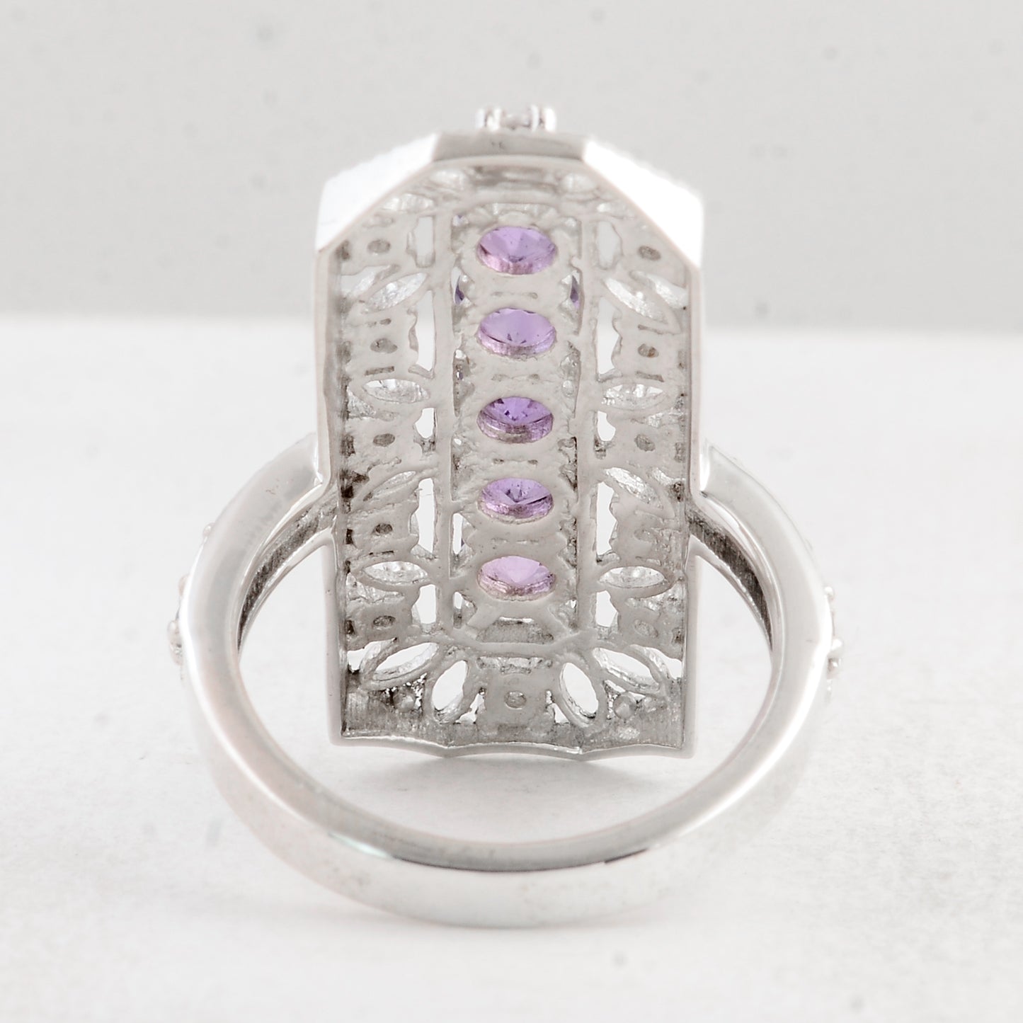 2.43 Ct Round Amethyst 925 Sterling Silver Ring