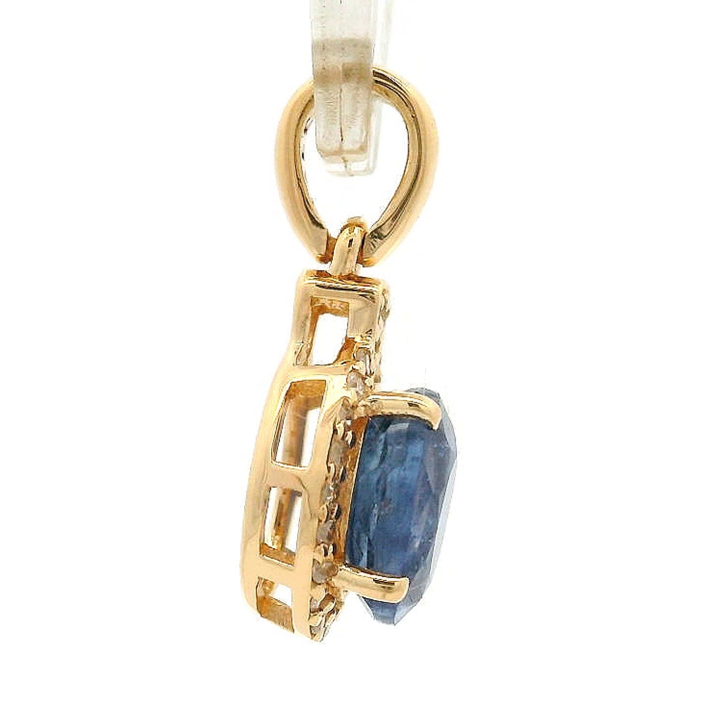 1.29 Ct Oval Sapphire 14K Gold Pendant