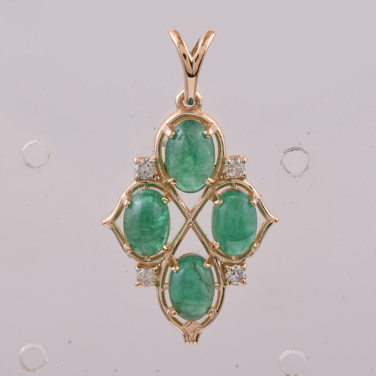2.44 Ct Oval Emerald 14K Gold Pendant