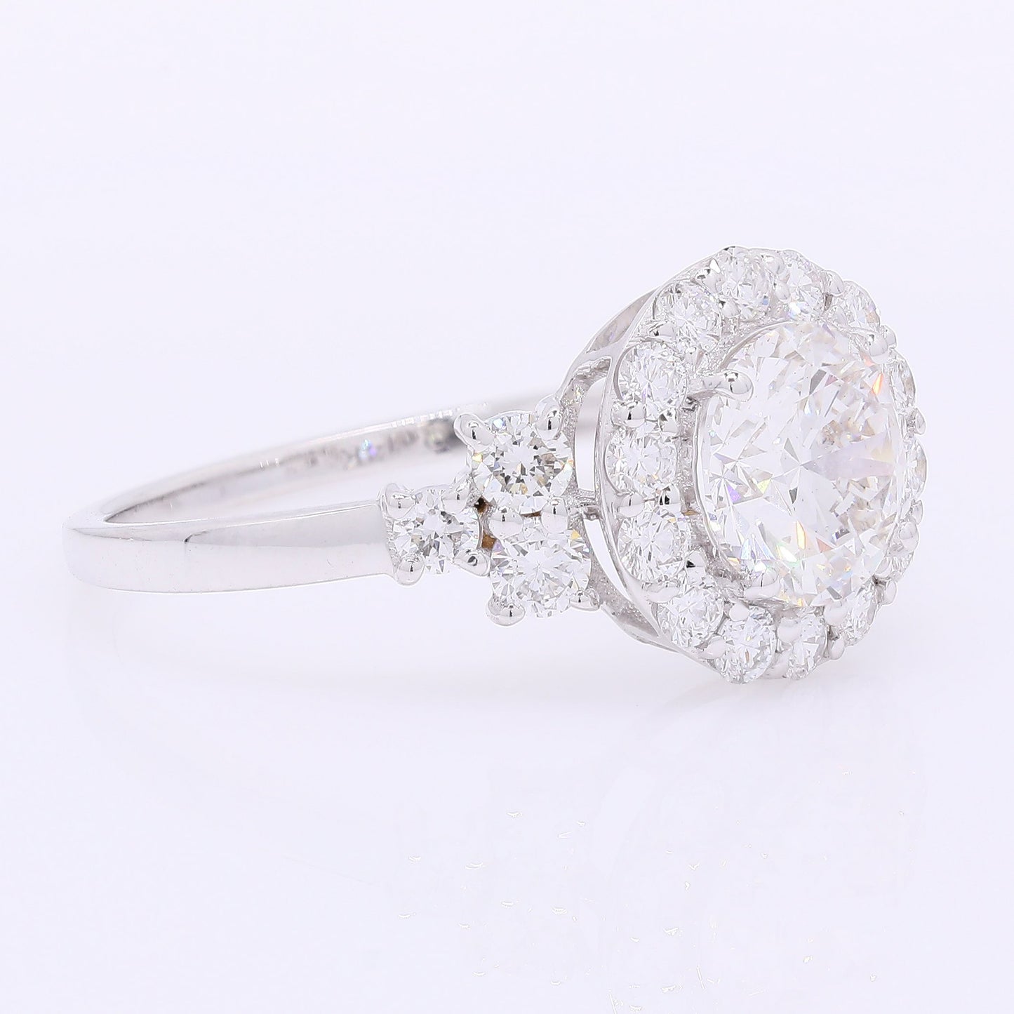 2.03 Carats Lab Grown Diamond 14K Gold Ring