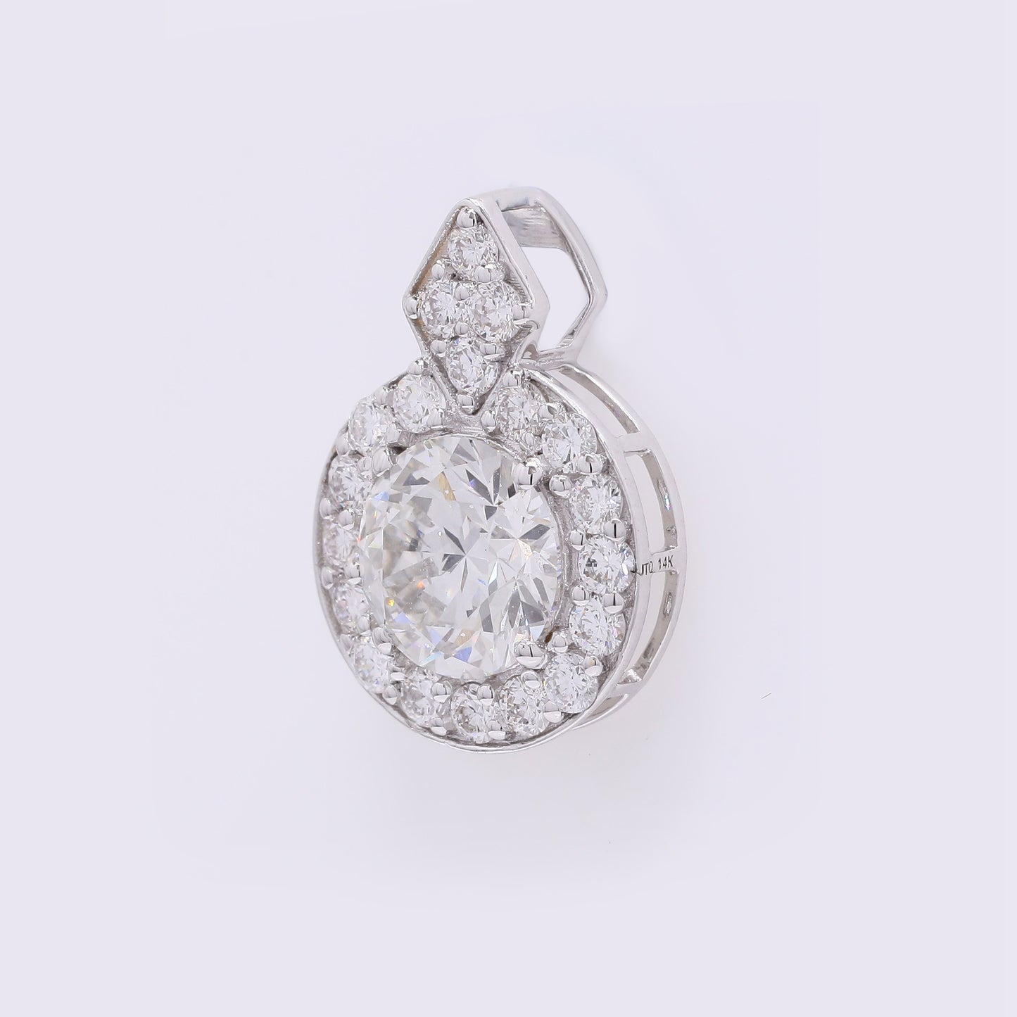 2.04 Carats Lab Grown Diamond 14K Gold Pendant