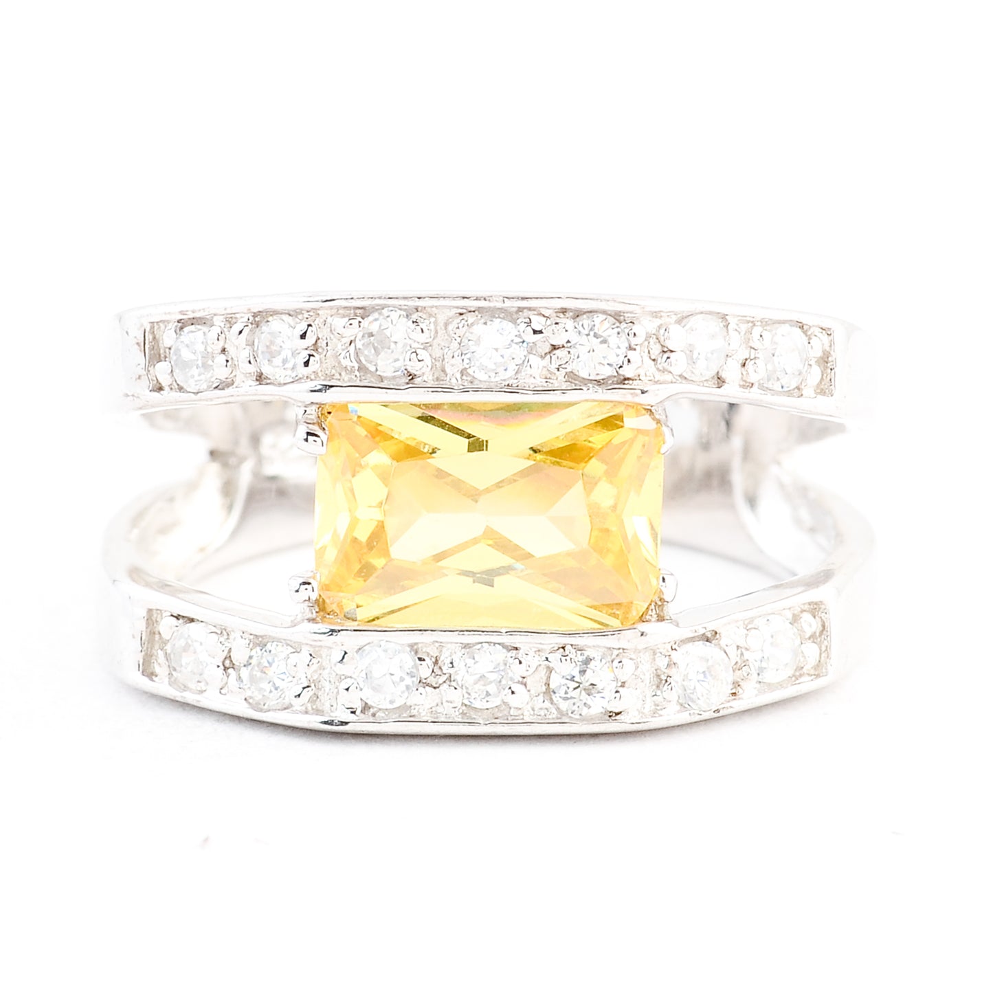 6.48 Ct Cubic Zirconia 925 Sterling Silver Ring