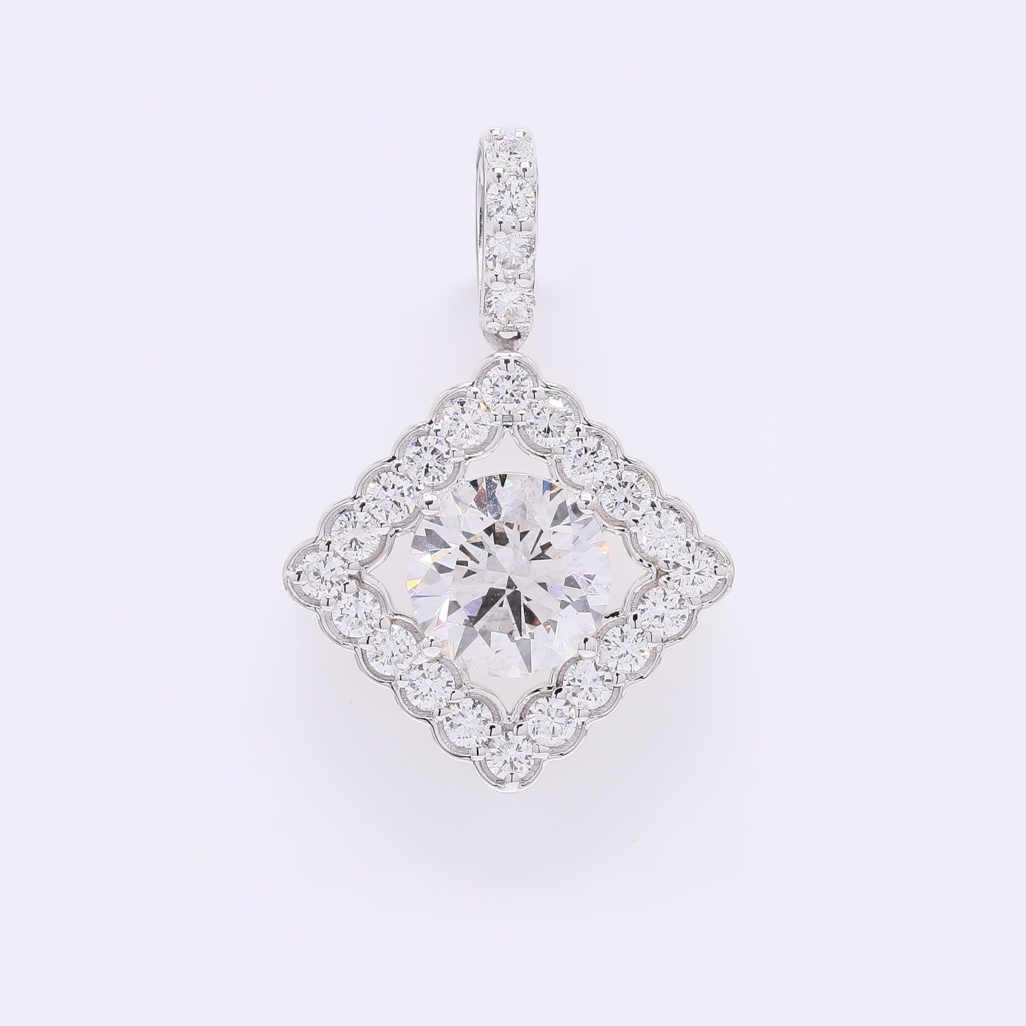 2.24 Carats Lab Grown Diamond 14K Gold Pendant