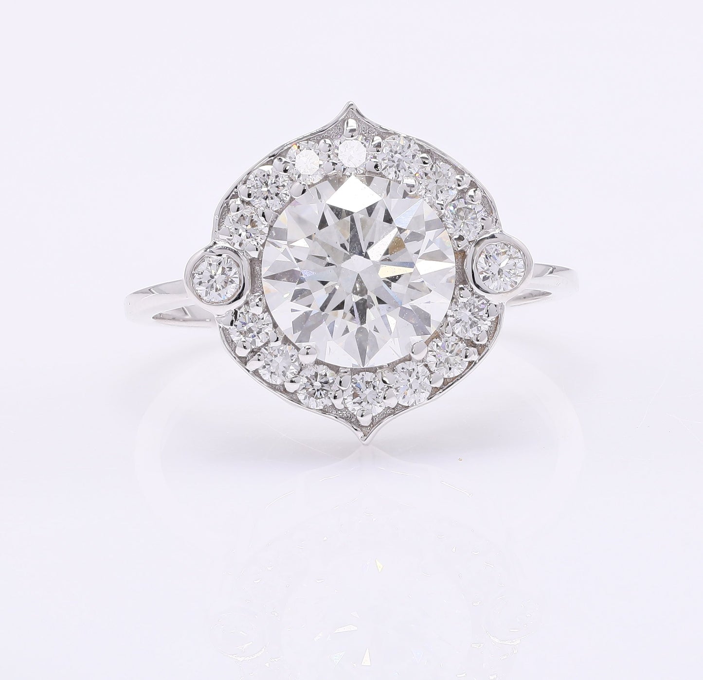 2.47 Carats Lab Grown Diamond 14K Gold Ring