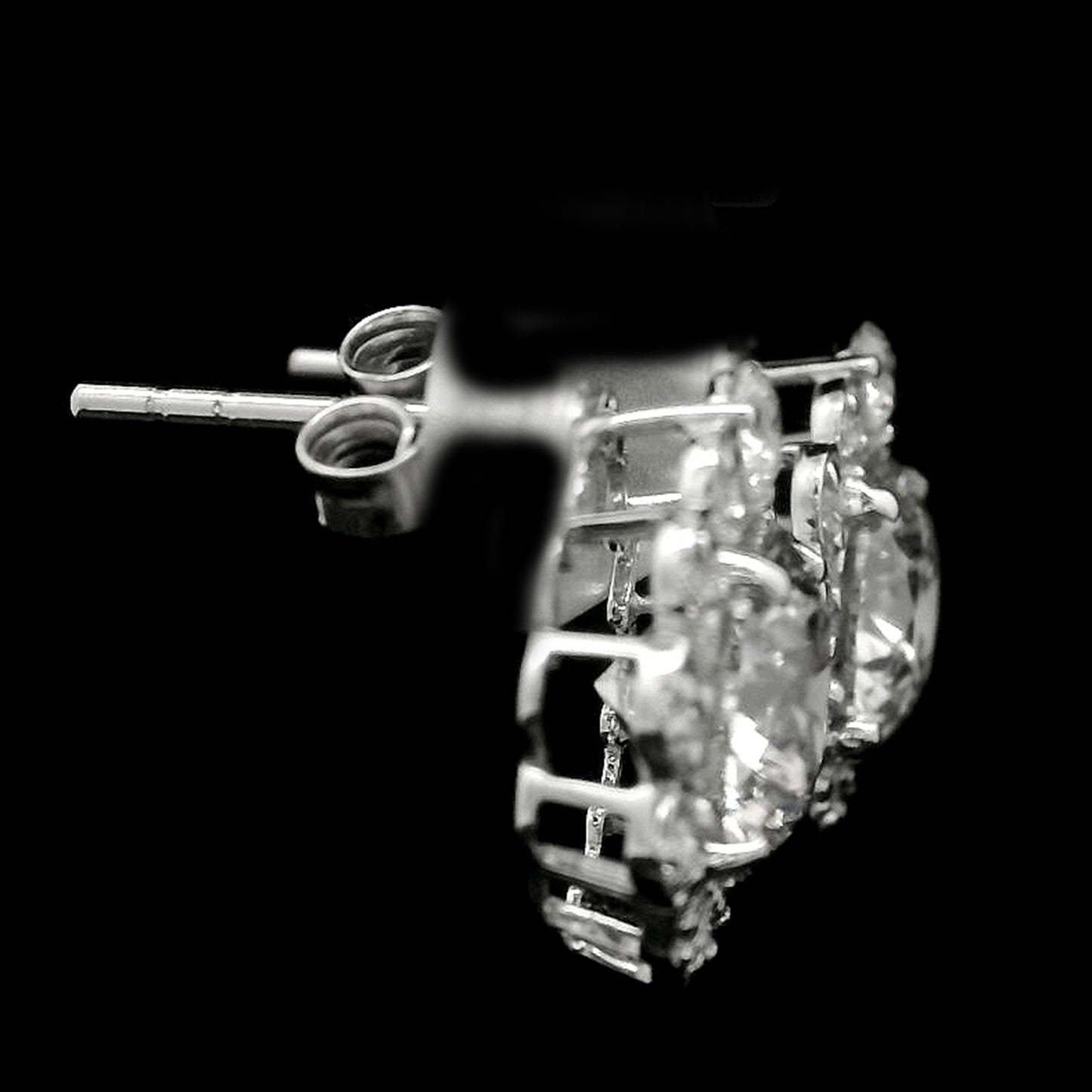 3.45 Carats Lab Grown Diamond 14K Gold Earrings