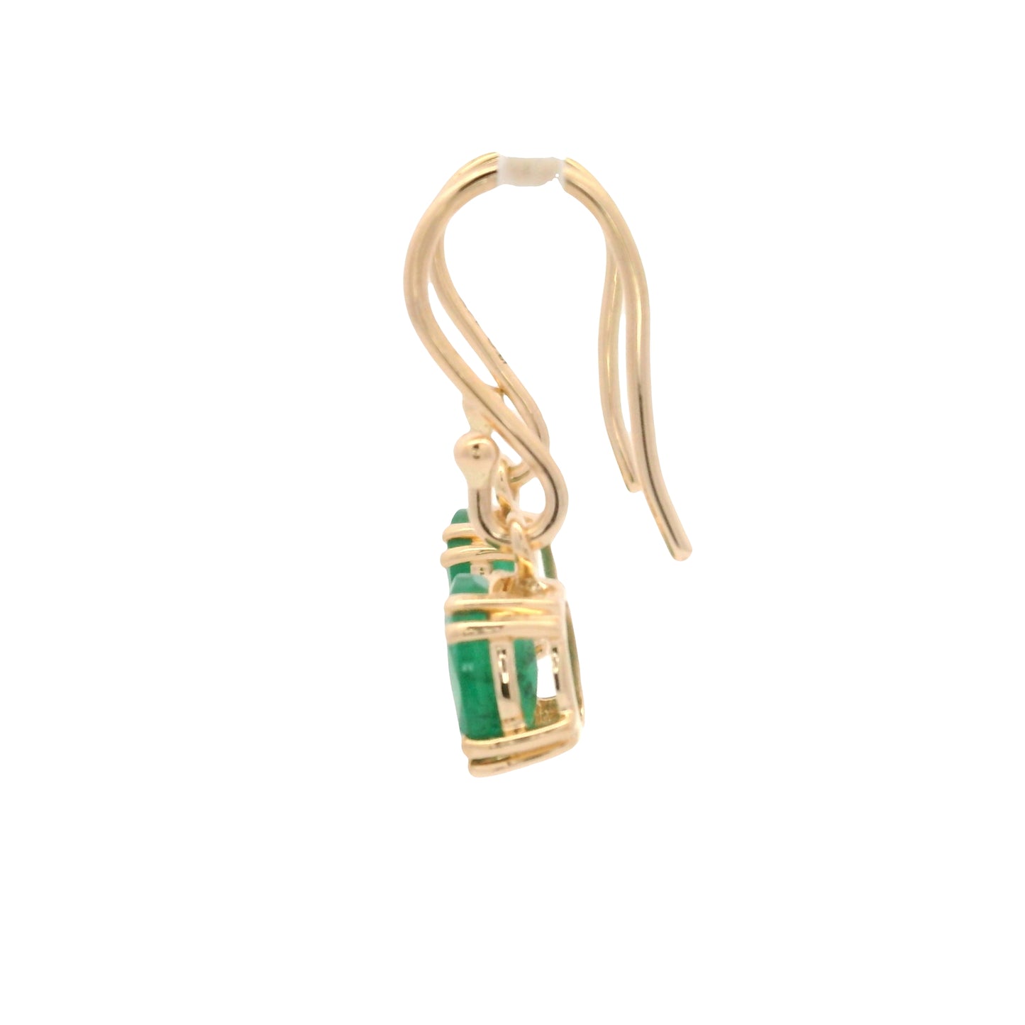 1.87 Ct Oval Emerald 14K Gold Earrings