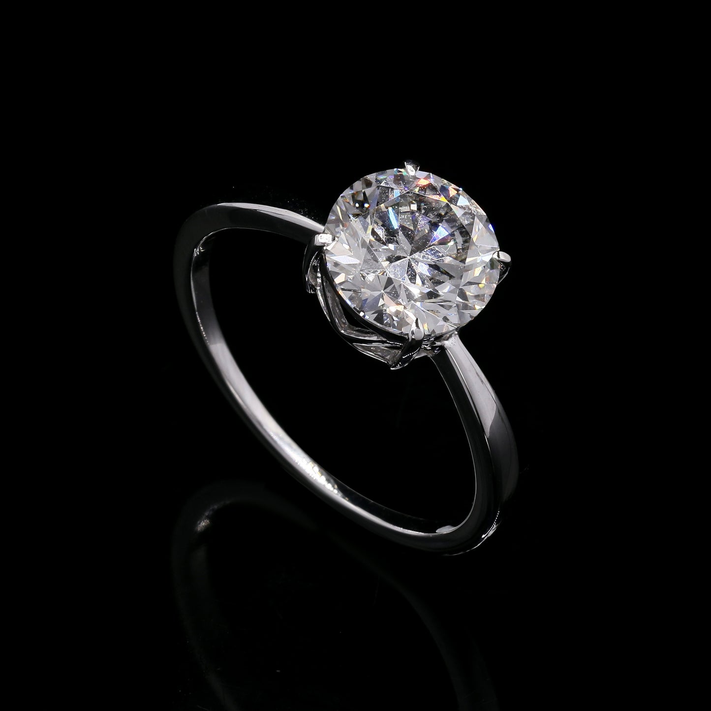 2.09 Carats Lab Grown Diamond 14K Gold Ring