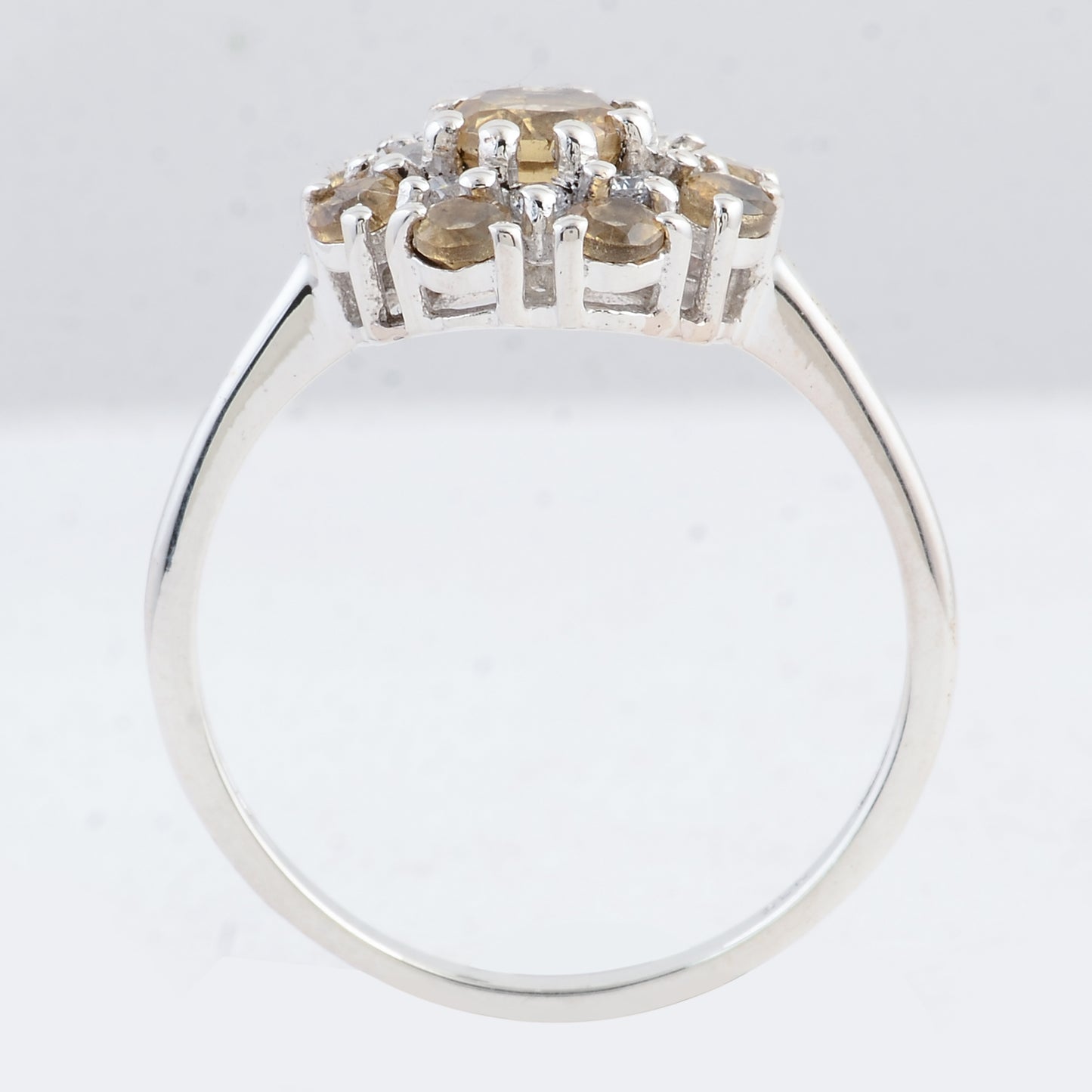 1.68 Ct Round Citrine 925 Sterling Silver Ring