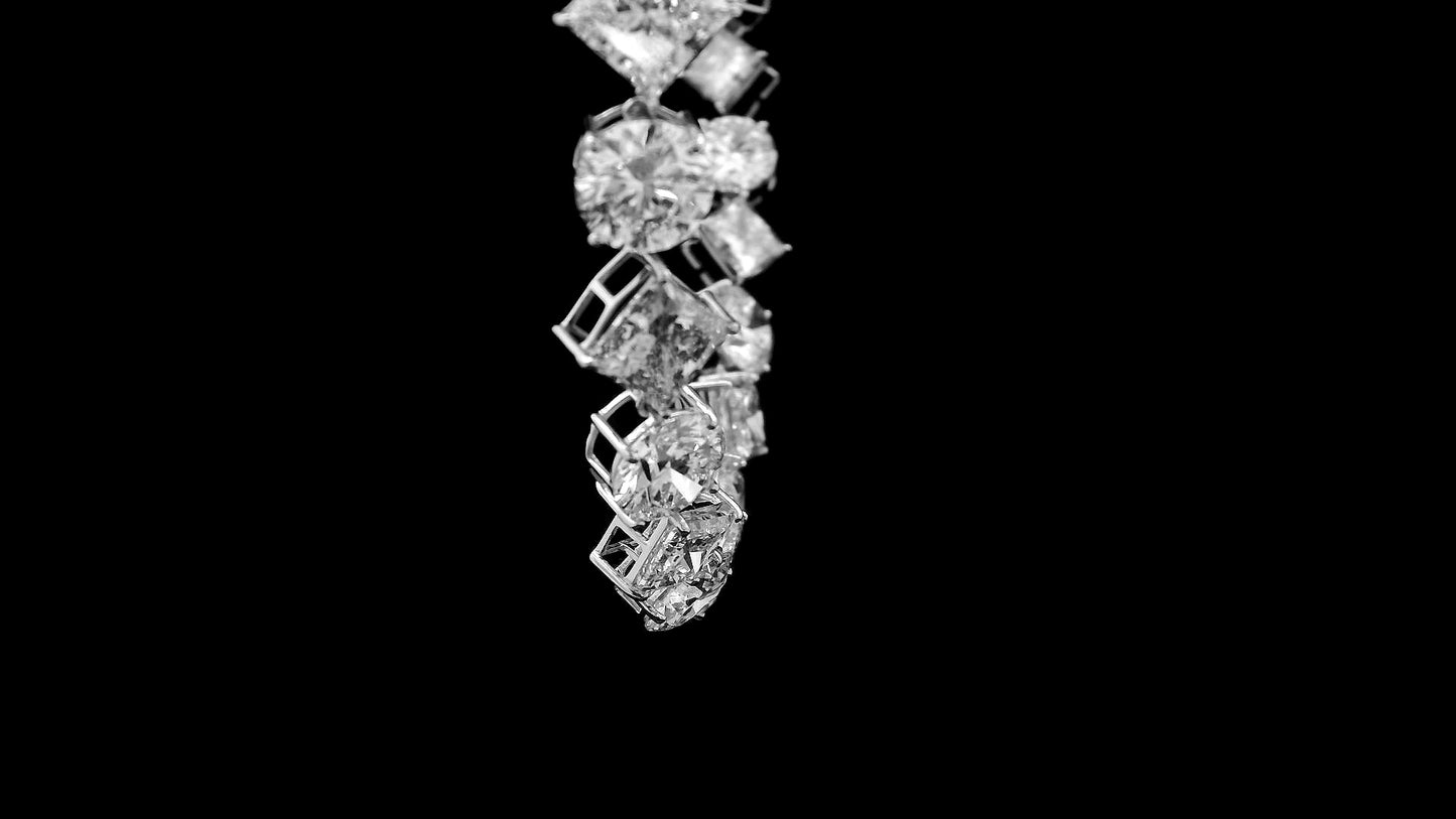 67.76 Carats Lab Grown Diamond 14K Gold Necklace