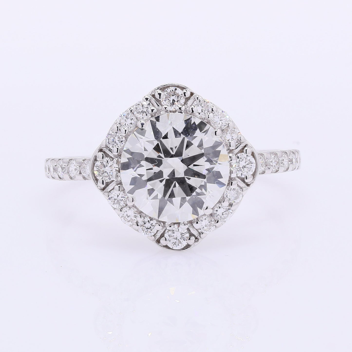 2.58 Carats Lab Grown Diamond 14K Gold Ring
