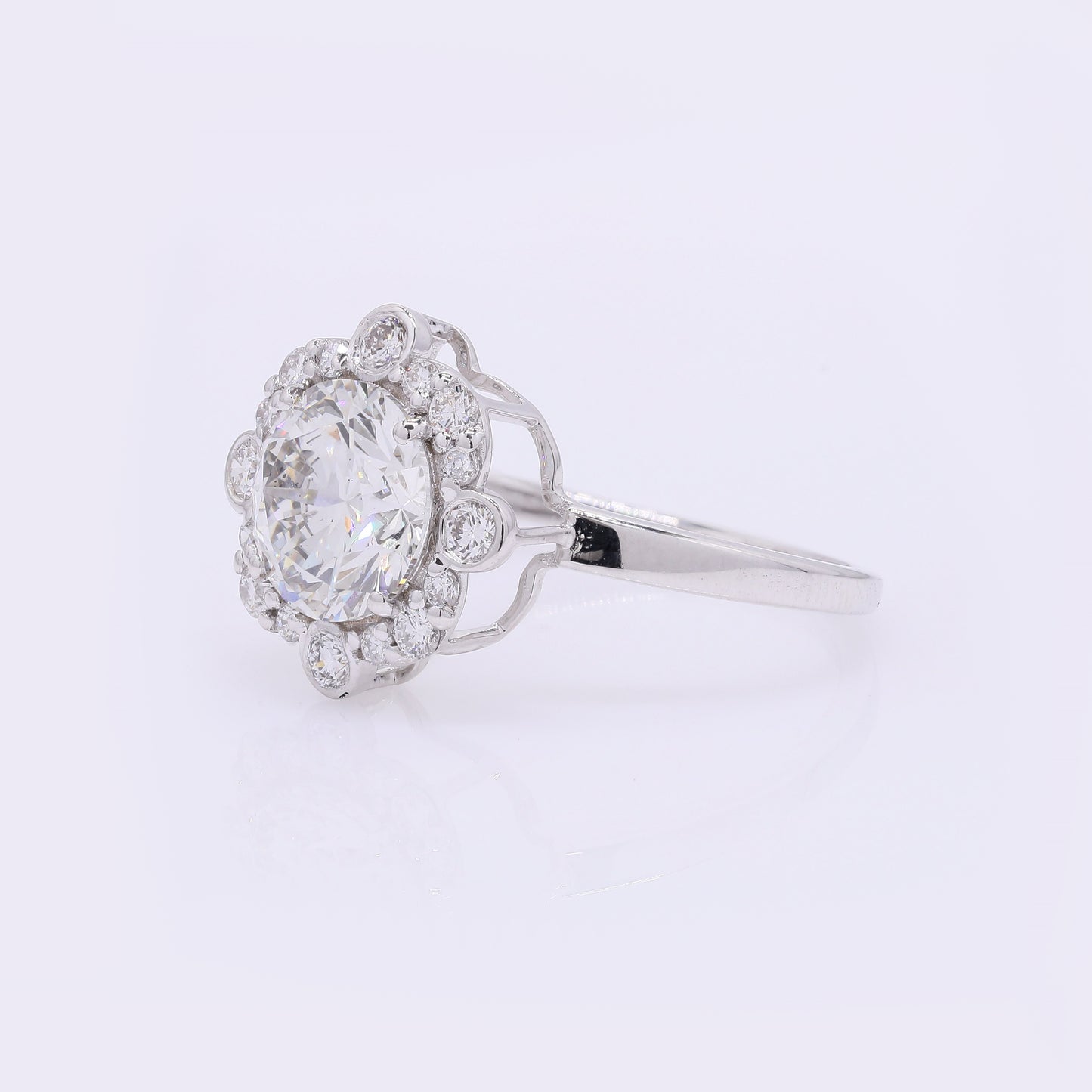 2.46 Carats Lab Grown Diamond 14K Gold Ring