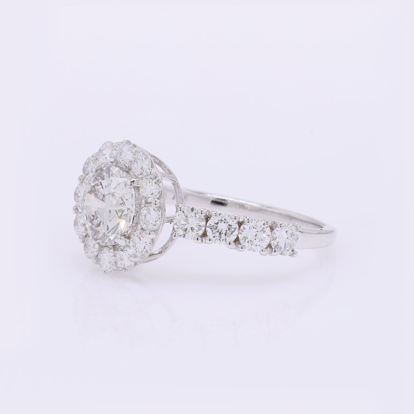 2.10 Carats Lab Grown Diamond 14K Gold Ring