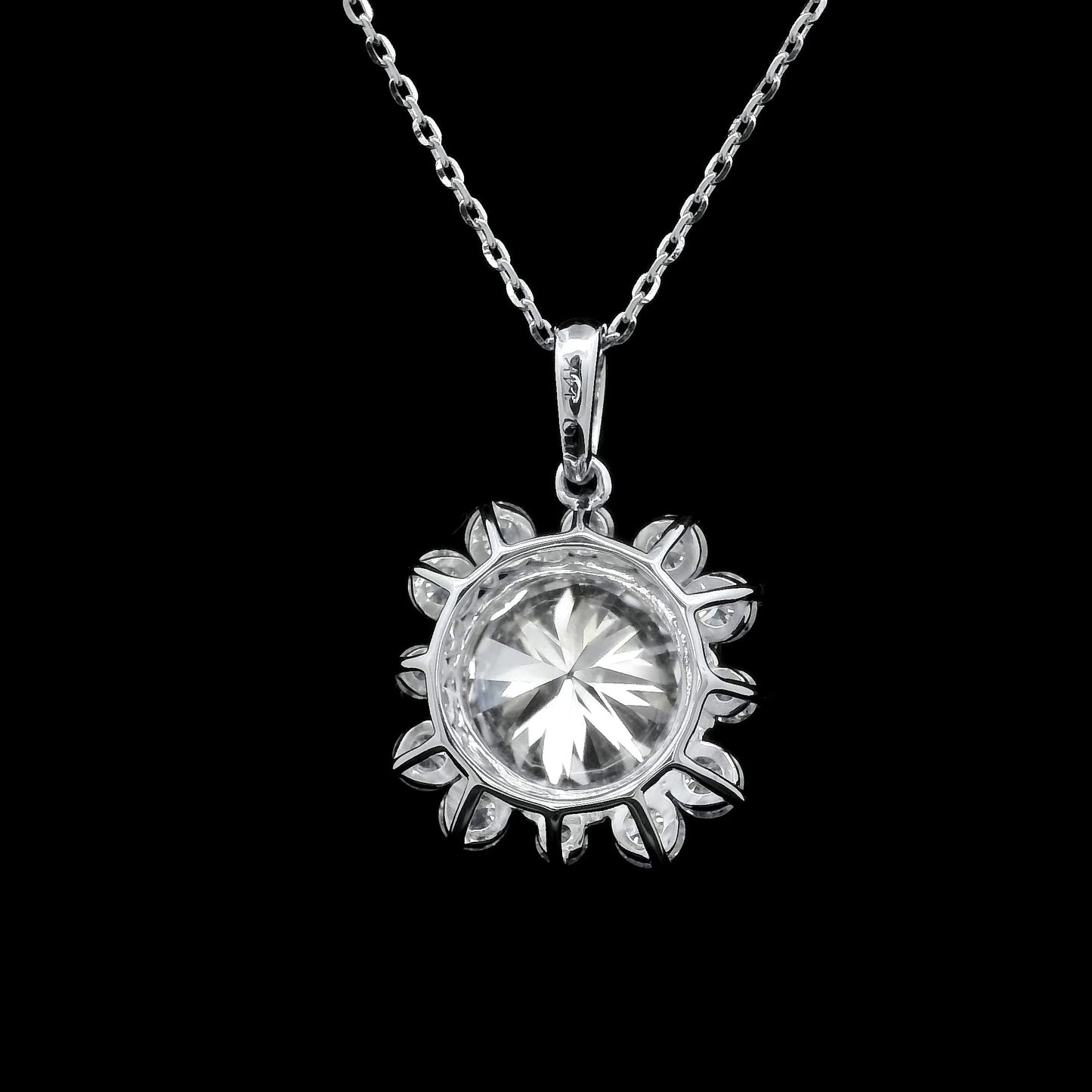 3.12 Carats Lab Grown Diamond 14K Gold Pendant