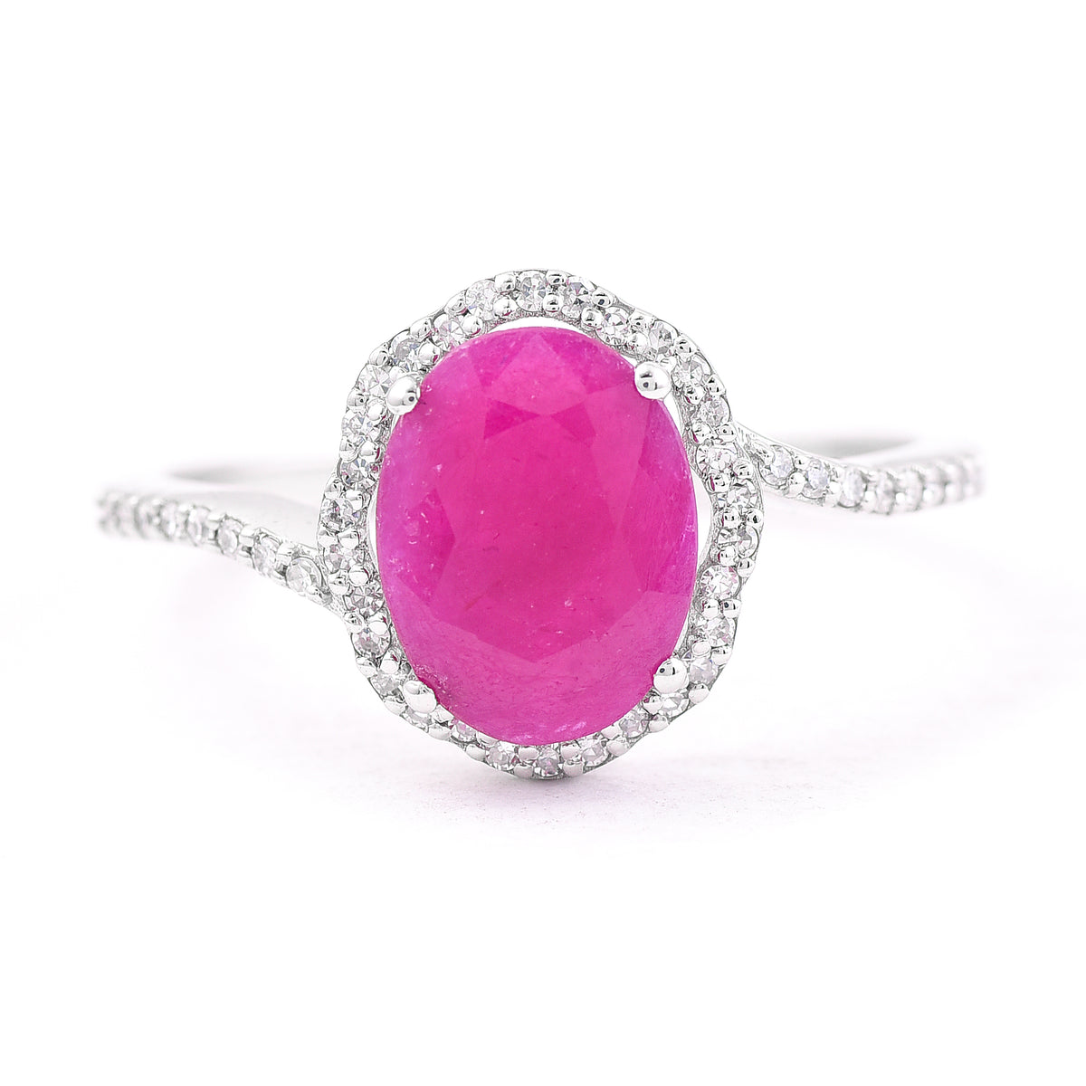 1.36 Ct Oval Mixed Cut Natural Ruby 950 Platinum Ring