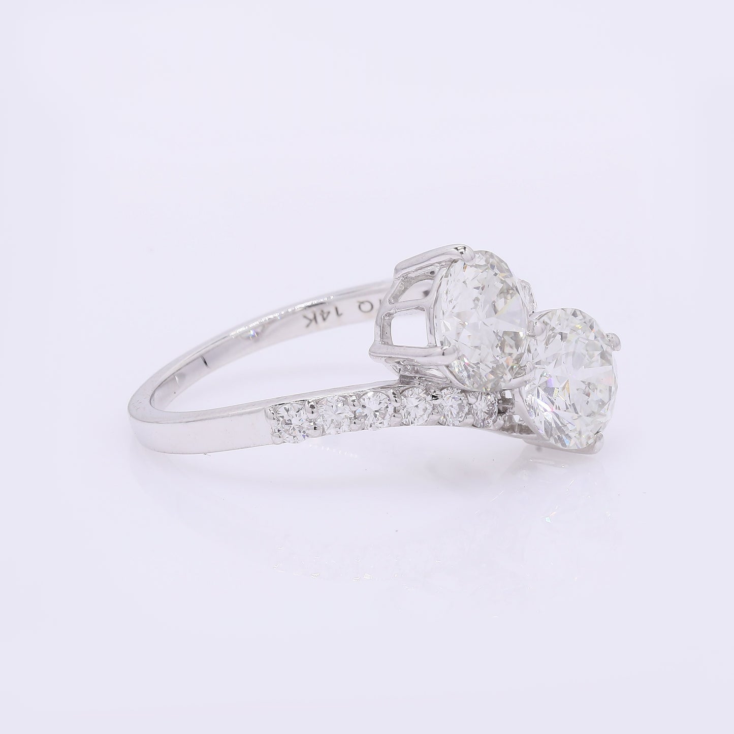 2.54 Carats Lab Grown Diamond 14K Gold Ring