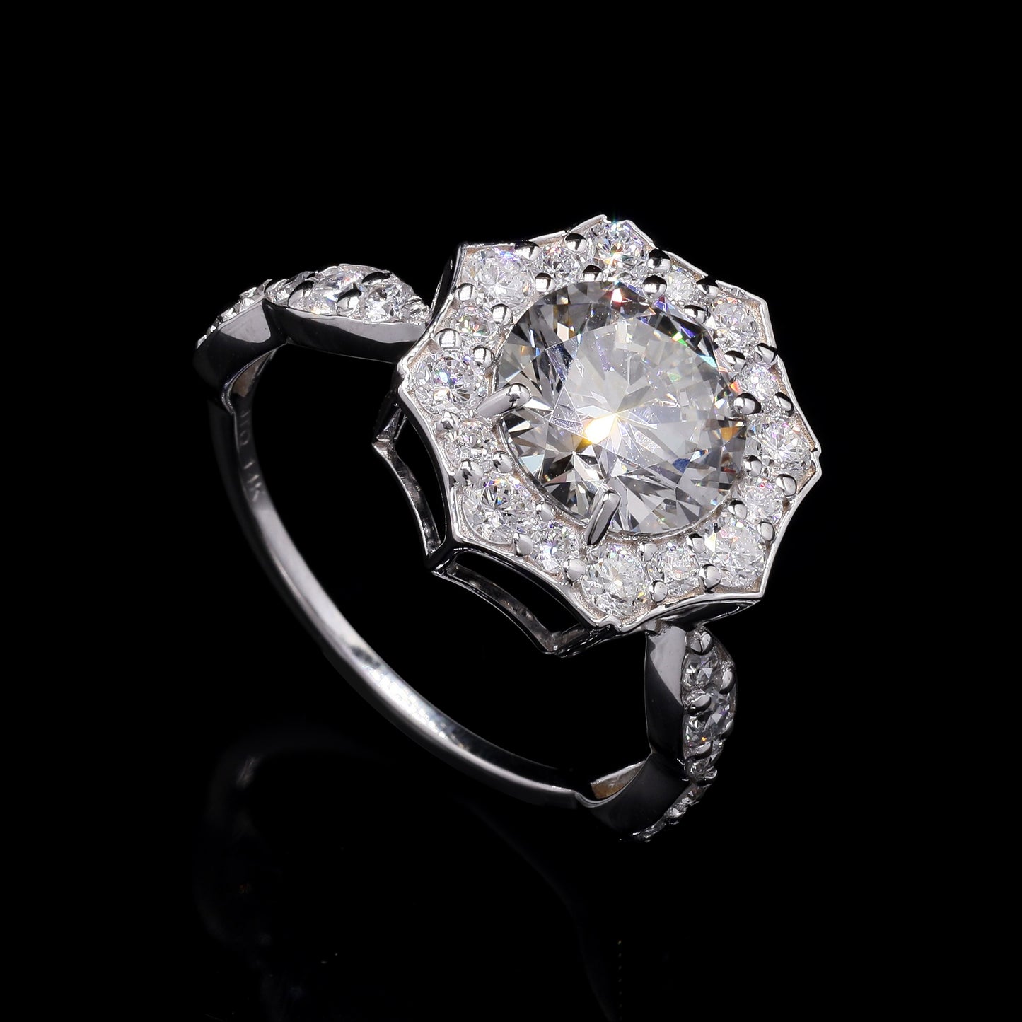 2.90 Carats Lab Grown Diamond 14K Gold Ring